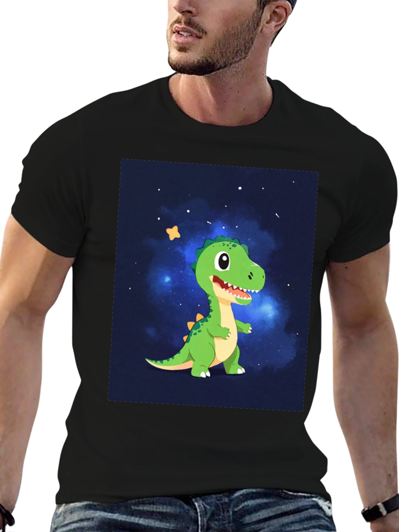 Dino Galaxy Black T-Shirt