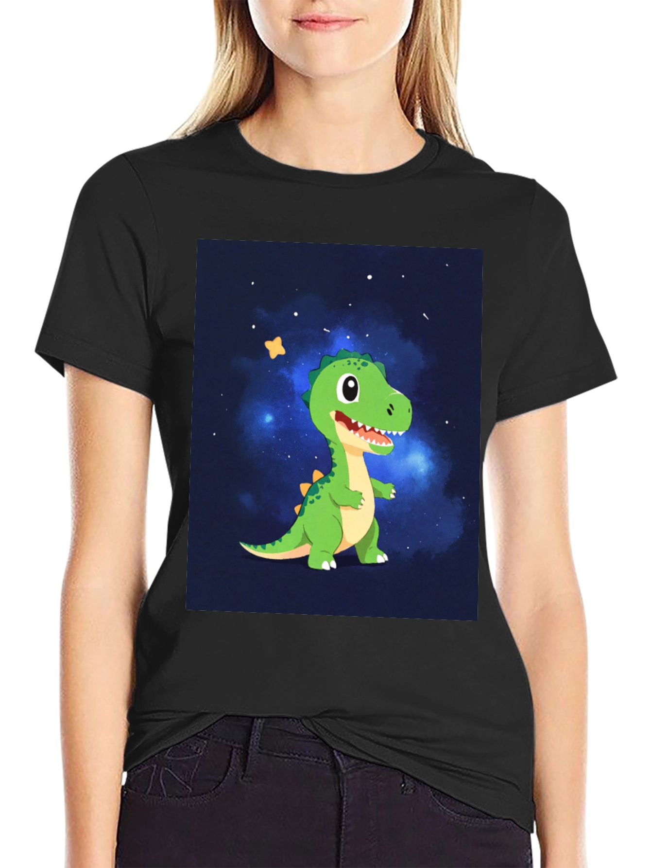 Dino Galaxy Black T-Shirt