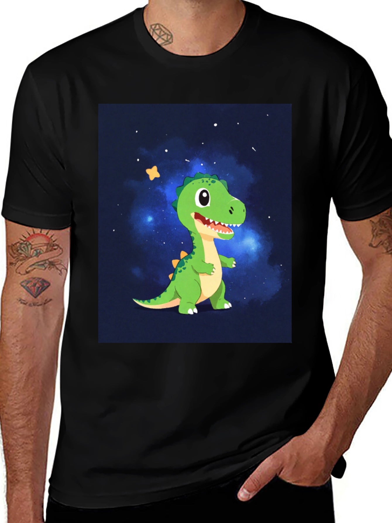 Dino Galaxy Black T-Shirt