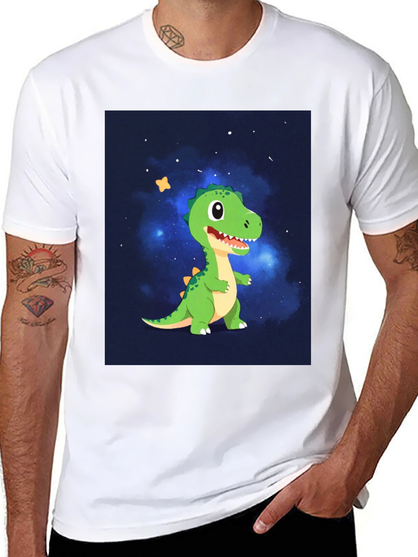 Dino Galaxy Black T-Shirt