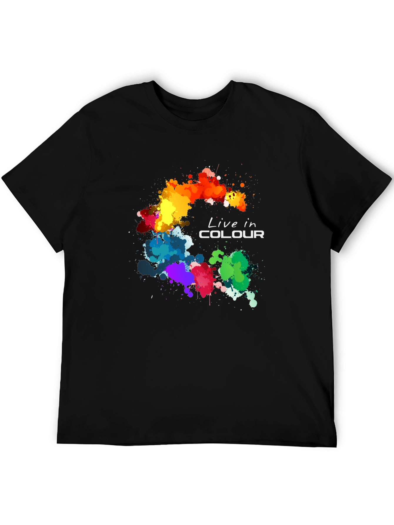 Live in Colour Graphic T-Shirt - Black