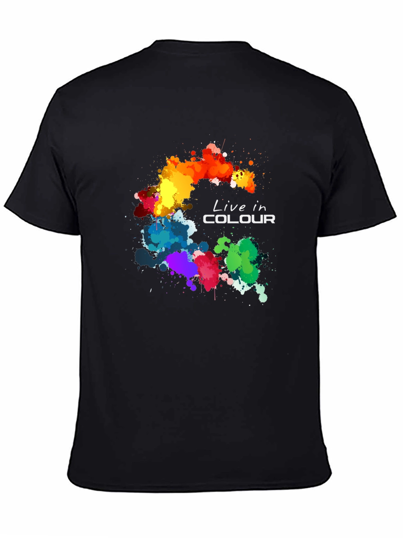 Live in Colour Graphic T-Shirt - Black