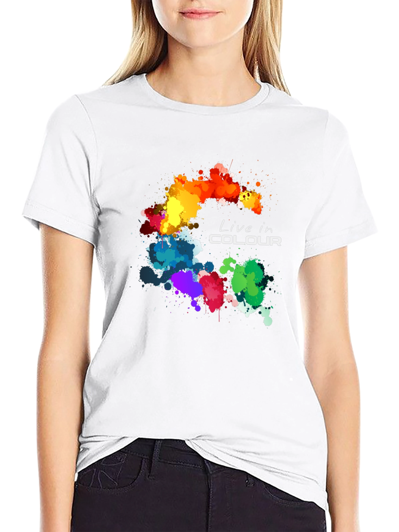 Live in Colour Graphic T-Shirt - Black