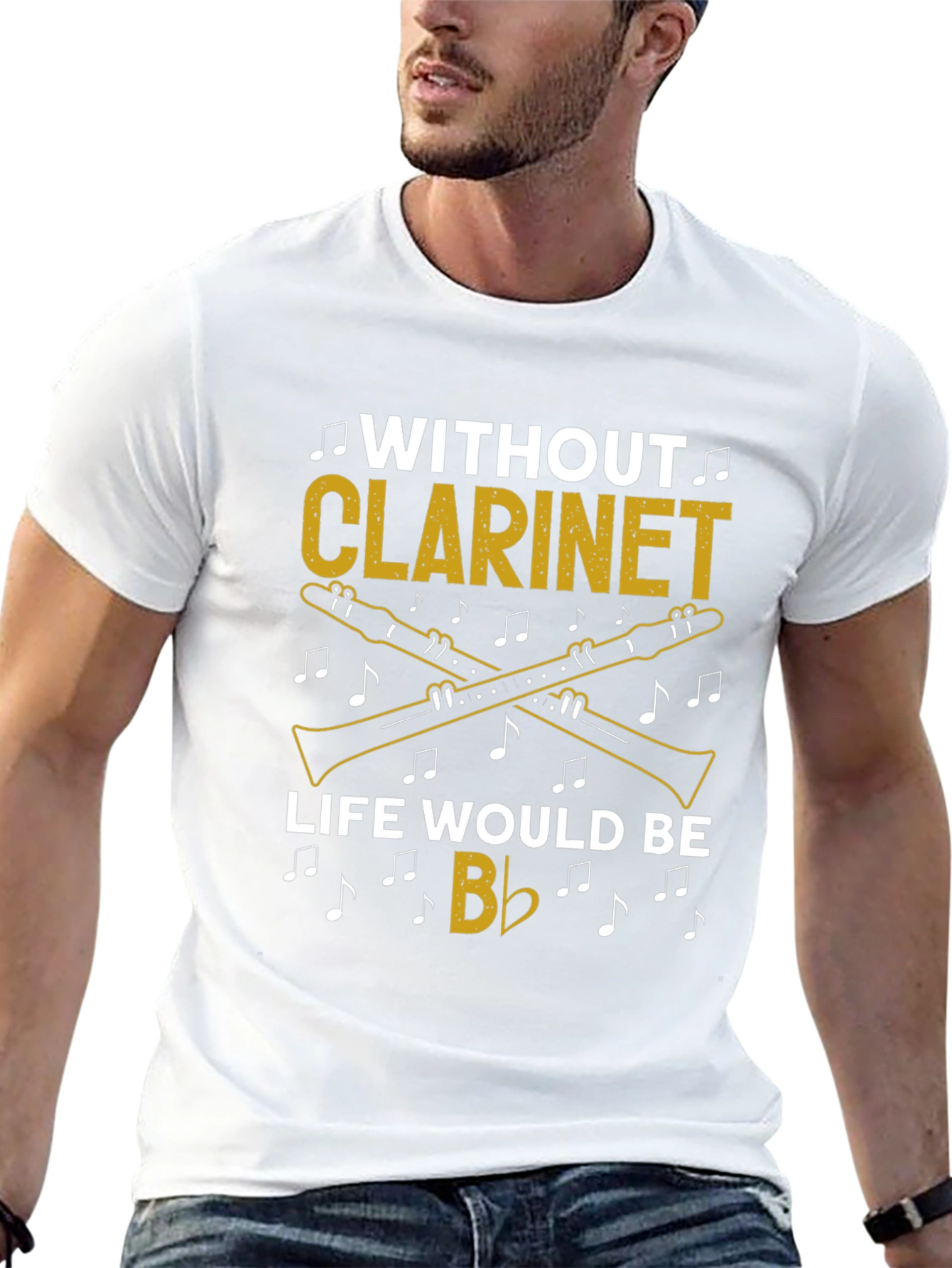 Without Clarinet Life Would Be Flat T-Shirt Musician Gift
