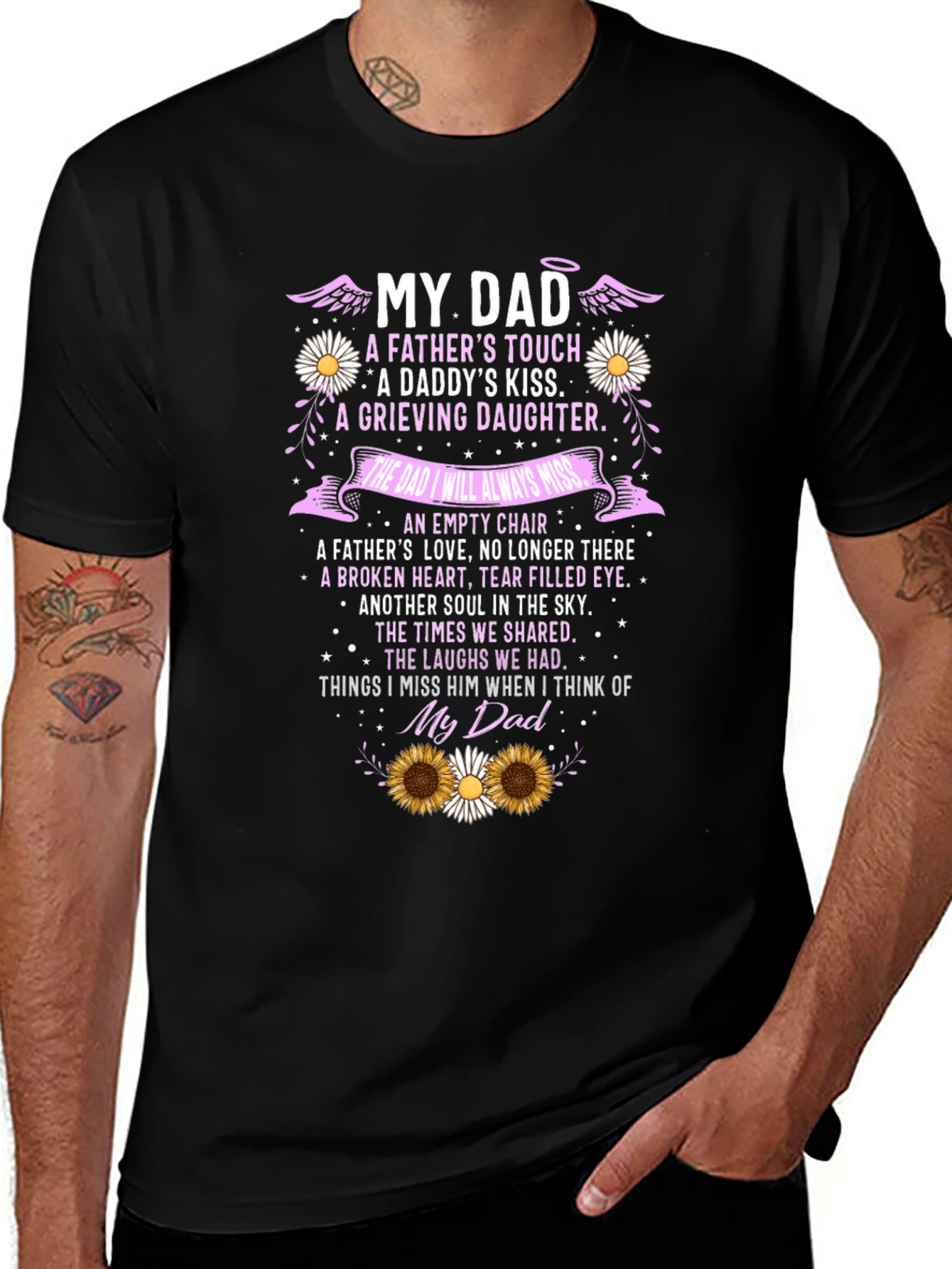 My Dad Memorial T-Shirt Remembrance Bereavement Gift
