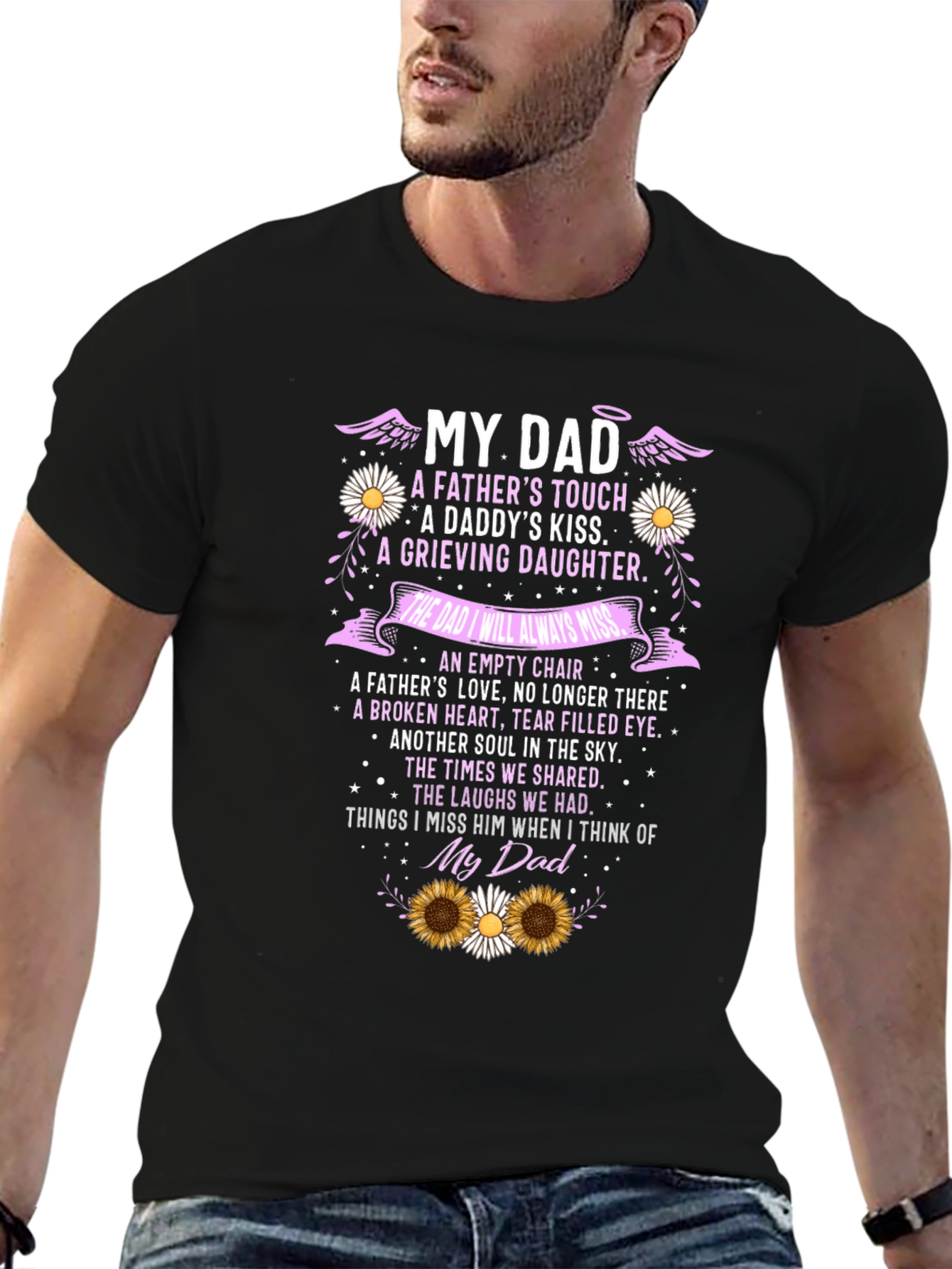 My Dad Memorial T-Shirt Remembrance Bereavement Gift