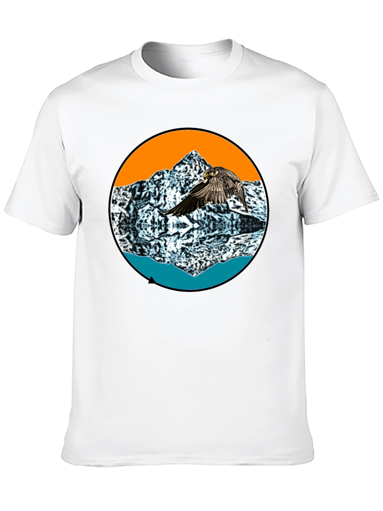 Mountain Bird Graphic Tee - Black