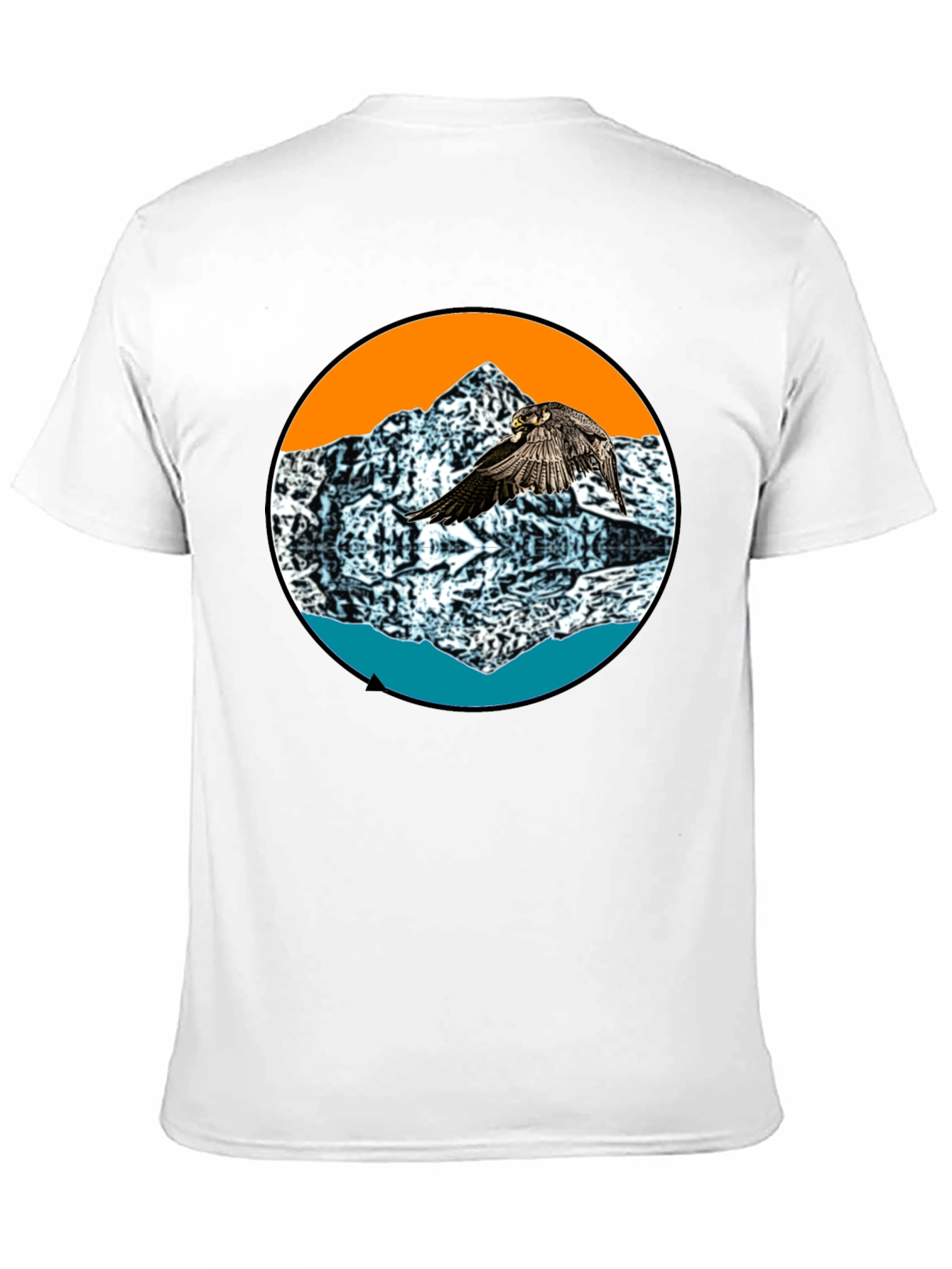 Mountain Bird Graphic Tee - Black