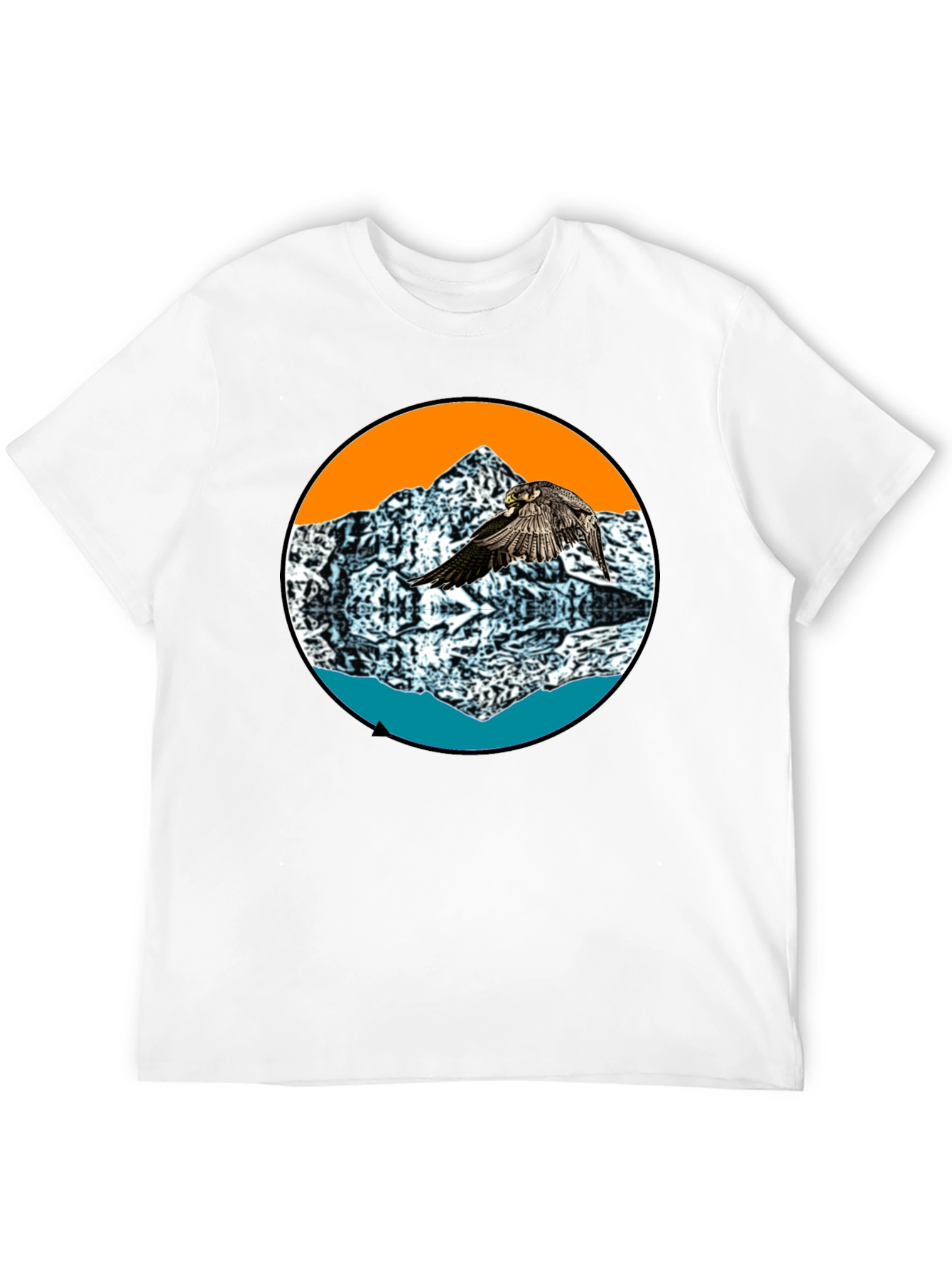 Mountain Bird Graphic Tee - Black