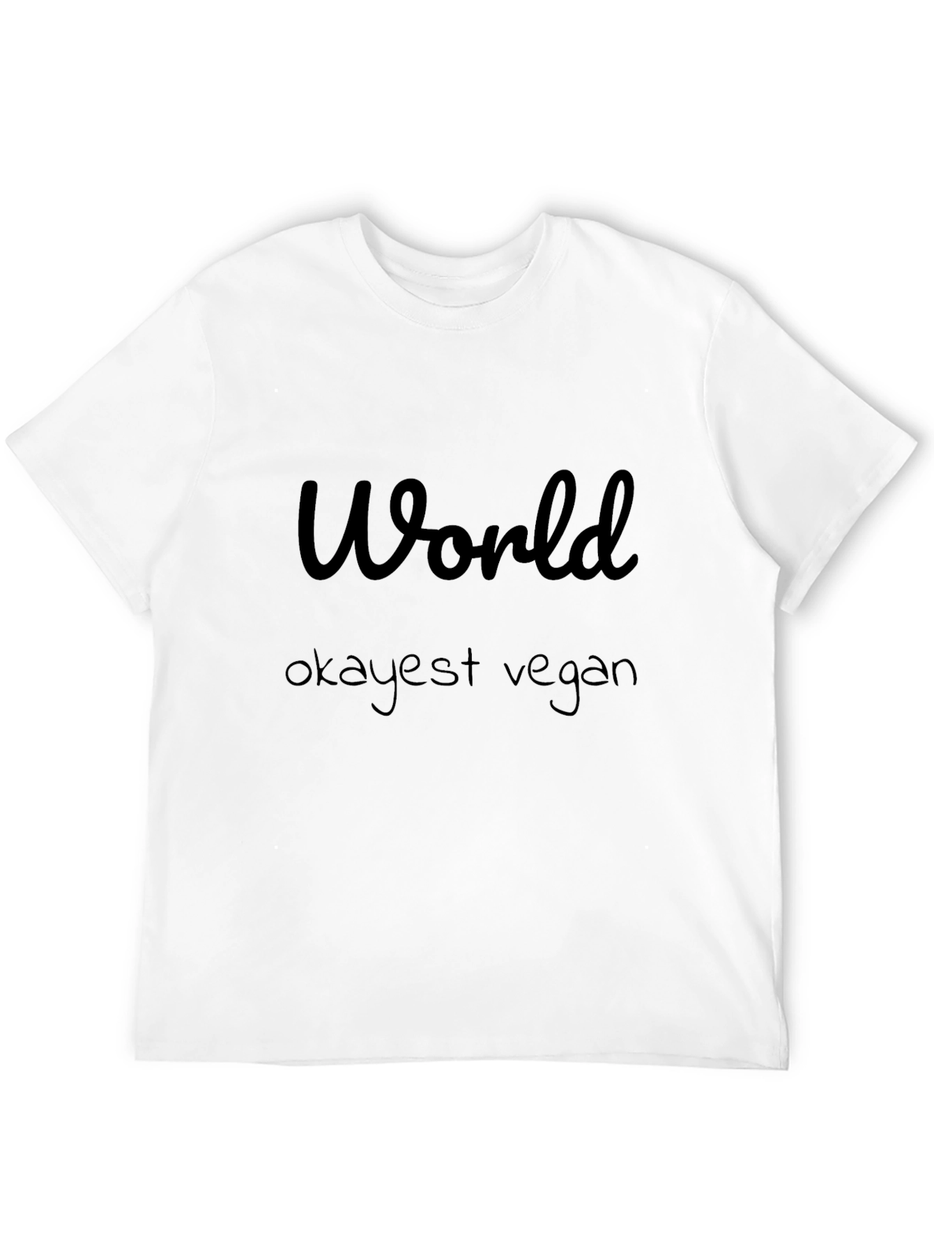 Worlds Okayest Vegan Graphic Tee - Black