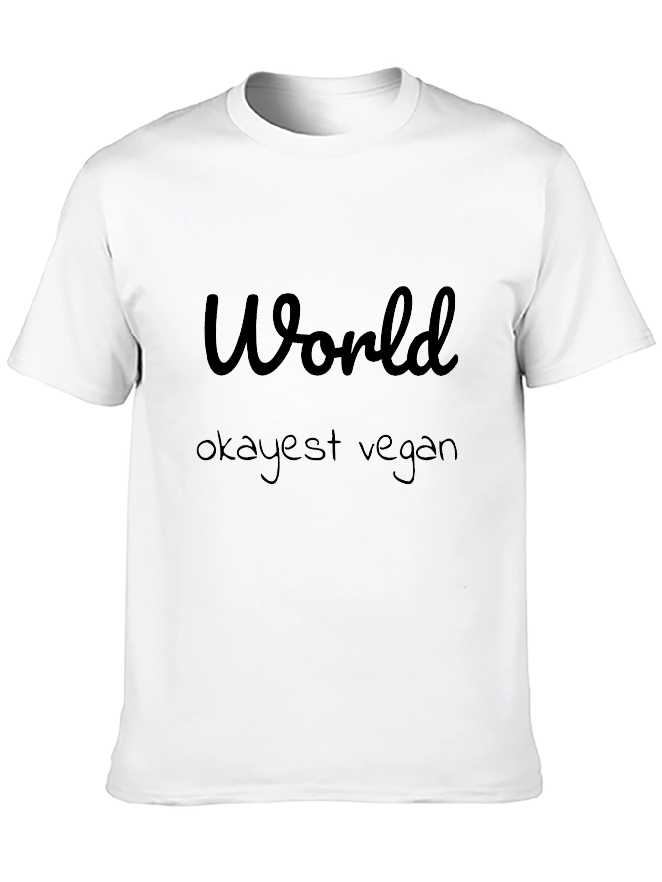 Worlds Okayest Vegan Graphic Tee - Black