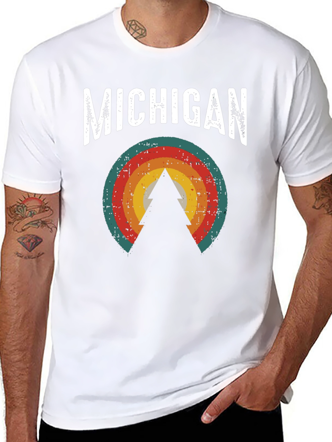 Michigan Retro Tree Graphic Tee