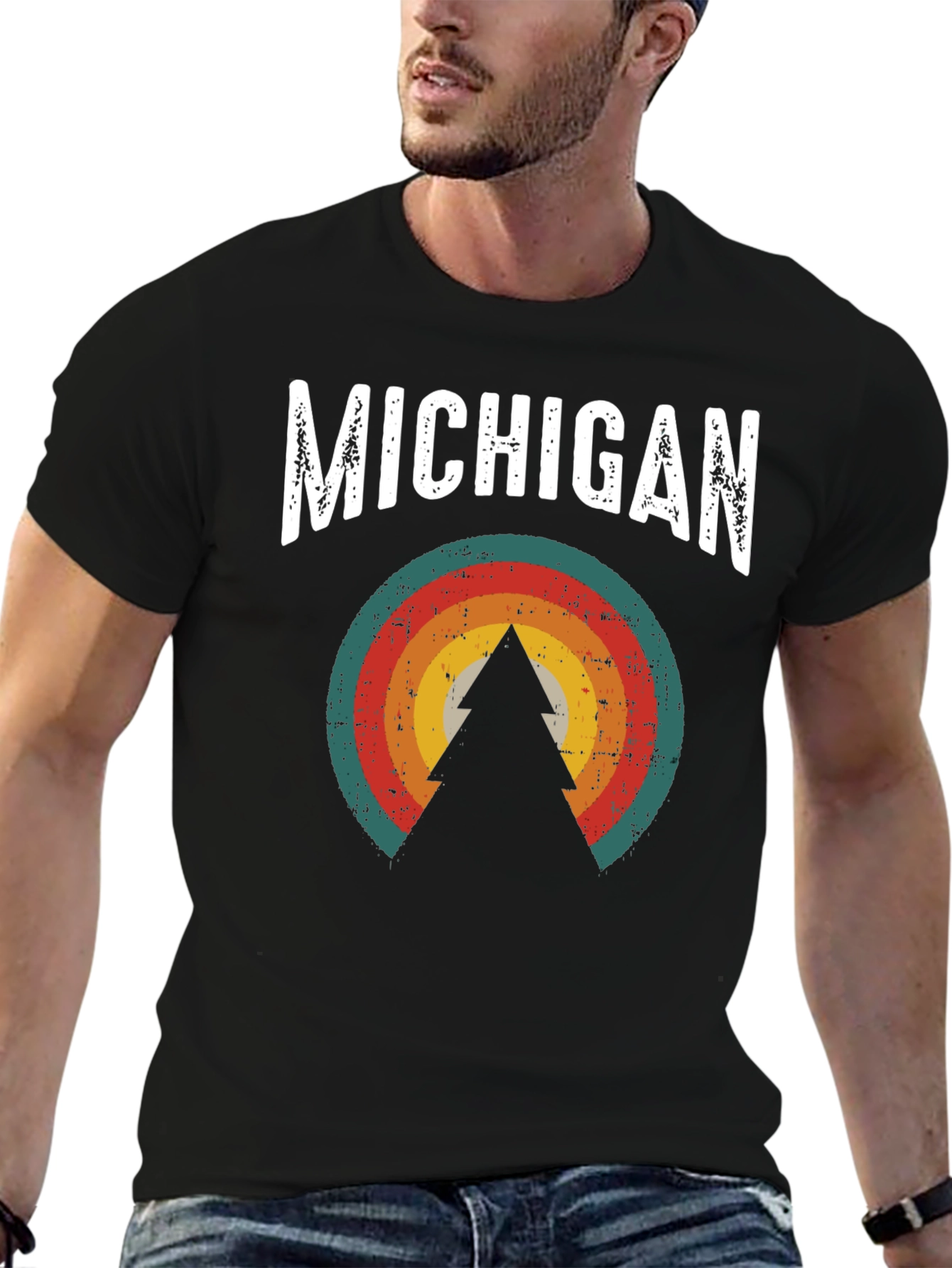 Michigan Retro Tree Graphic Tee