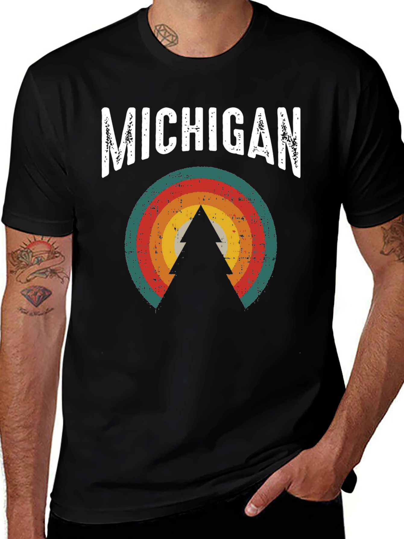 Michigan Retro Tree Graphic Tee