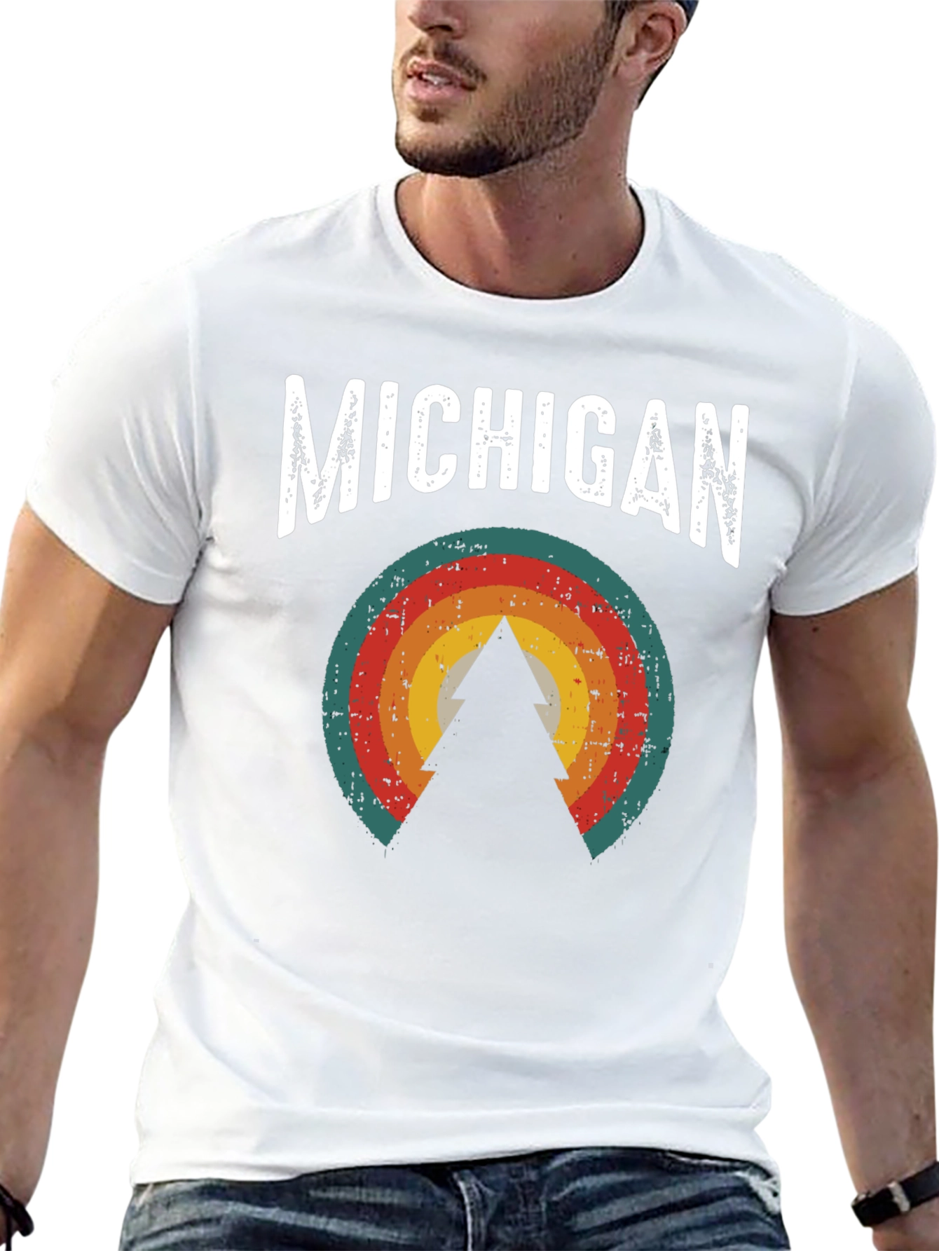 Michigan Retro Tree Graphic Tee