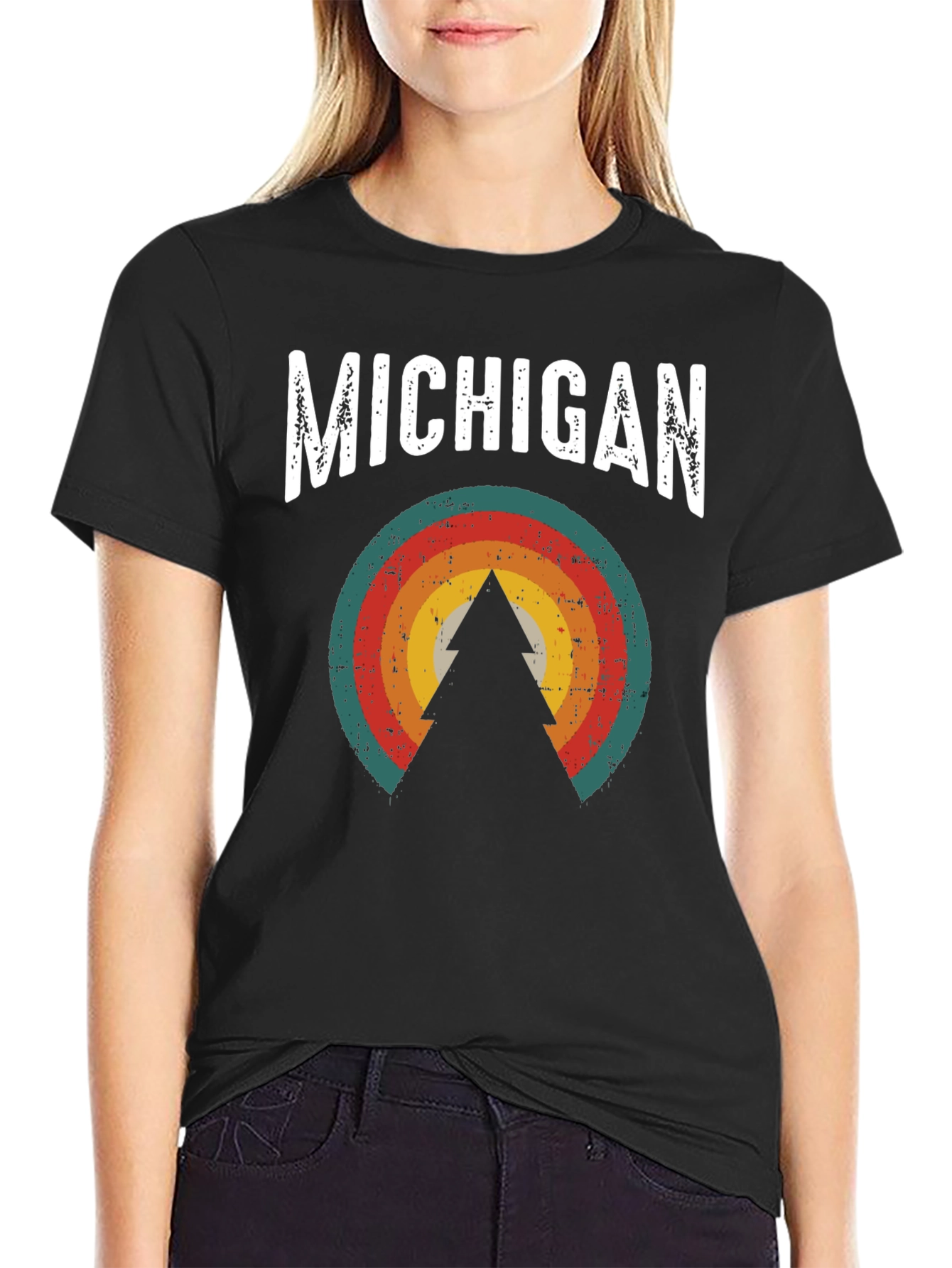 Michigan Retro Tree Graphic Tee