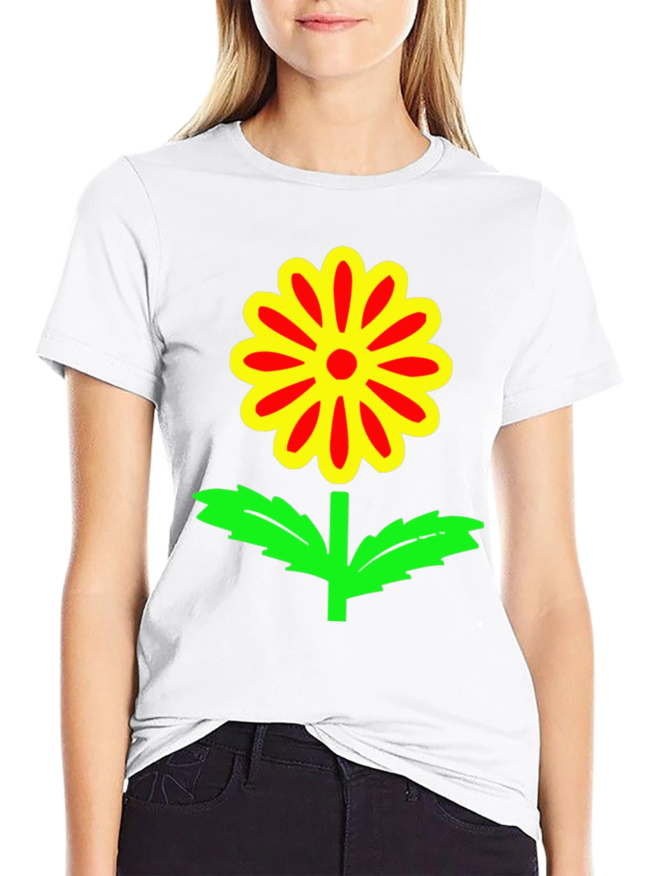 Flower Power Black T-Shirt