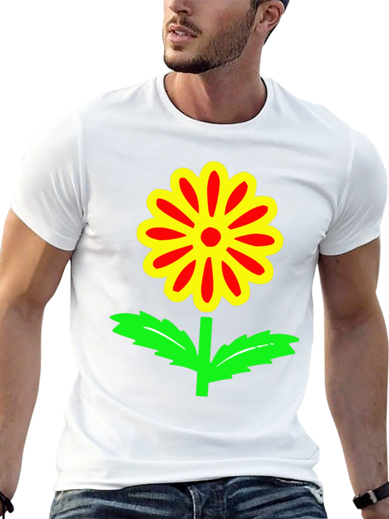 Flower Power Black T-Shirt