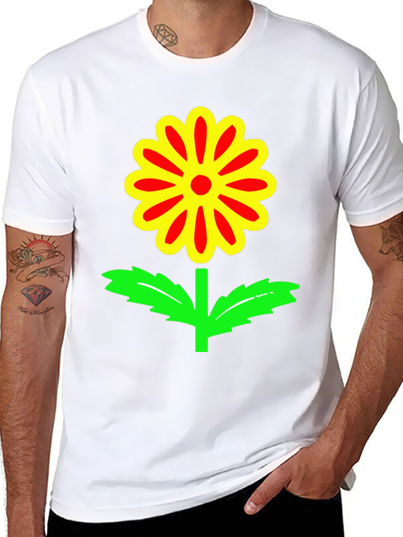 Flower Power Black T-Shirt