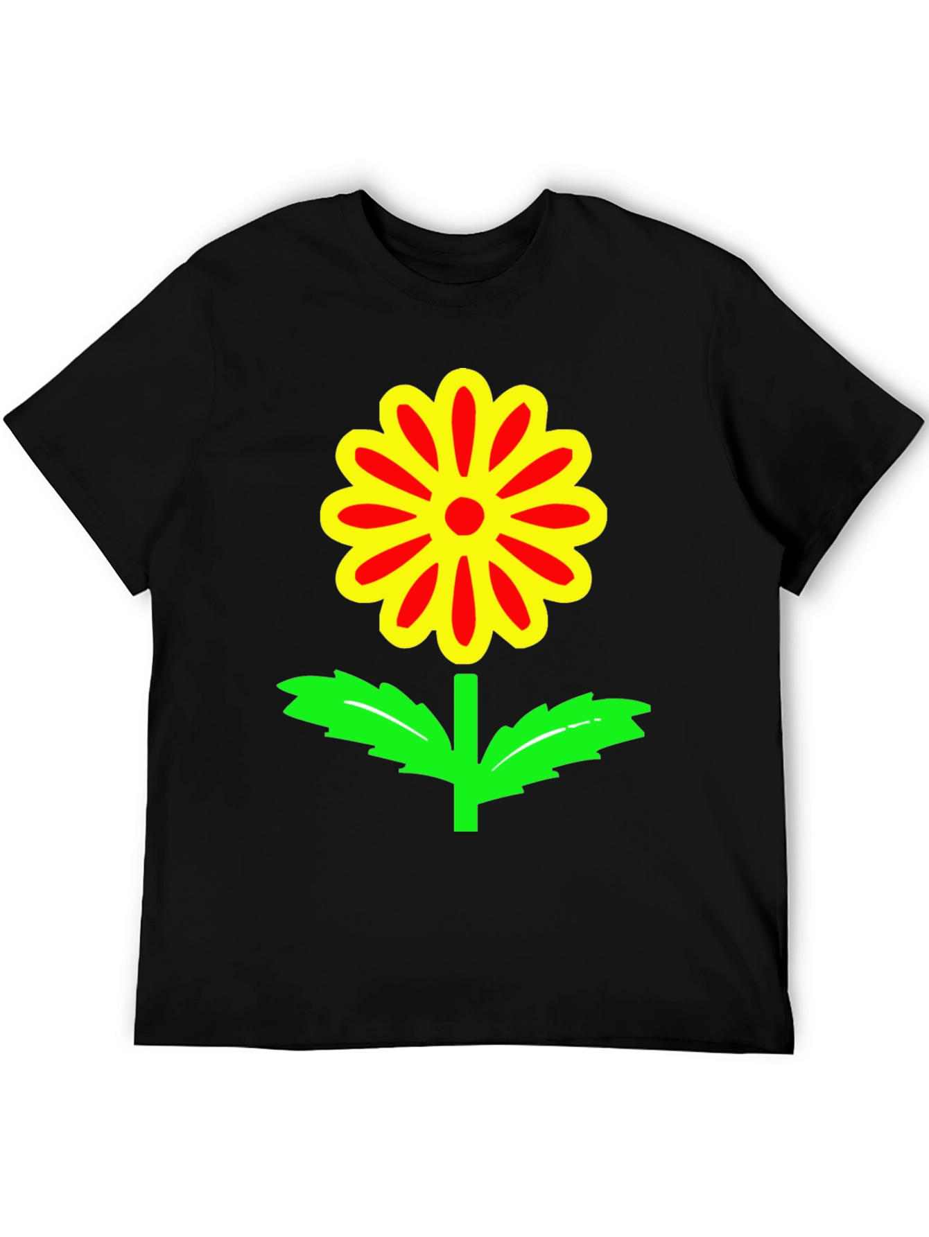 Flower Power Black T-Shirt