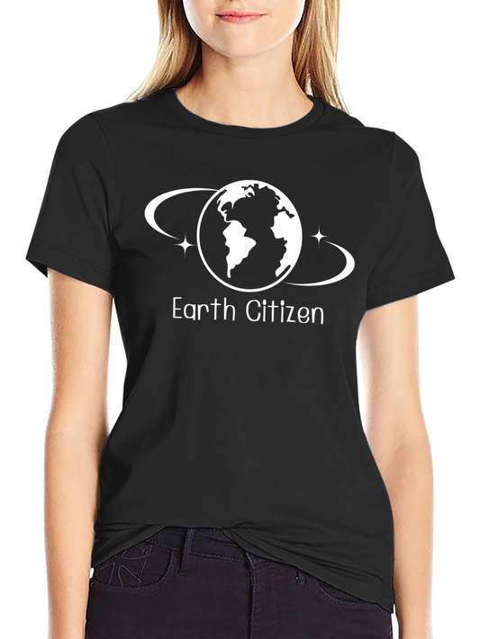 Earth Citizen Black T-Shirt - Global Awareness Tee
