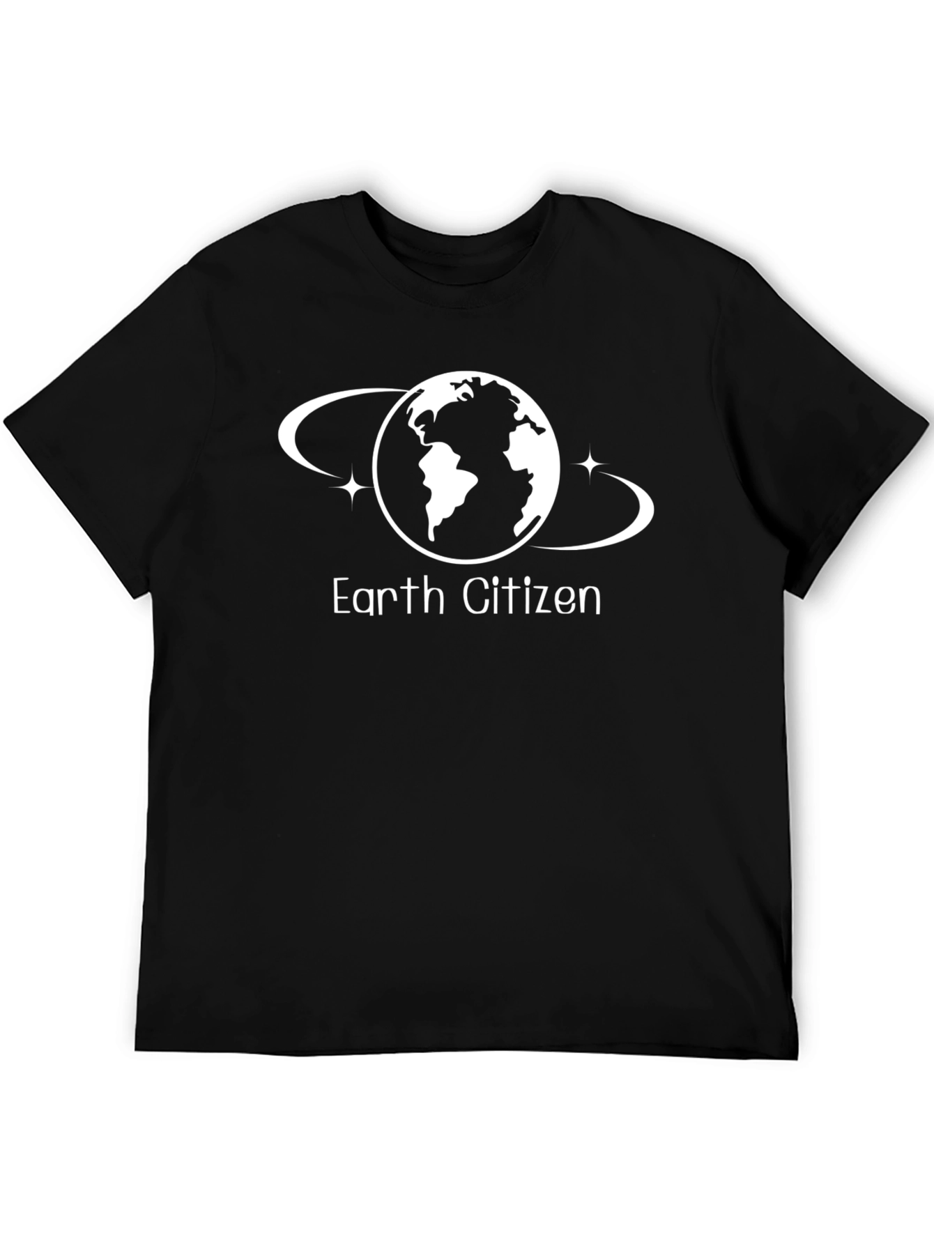 Earth Citizen Black T-Shirt - Global Awareness Tee