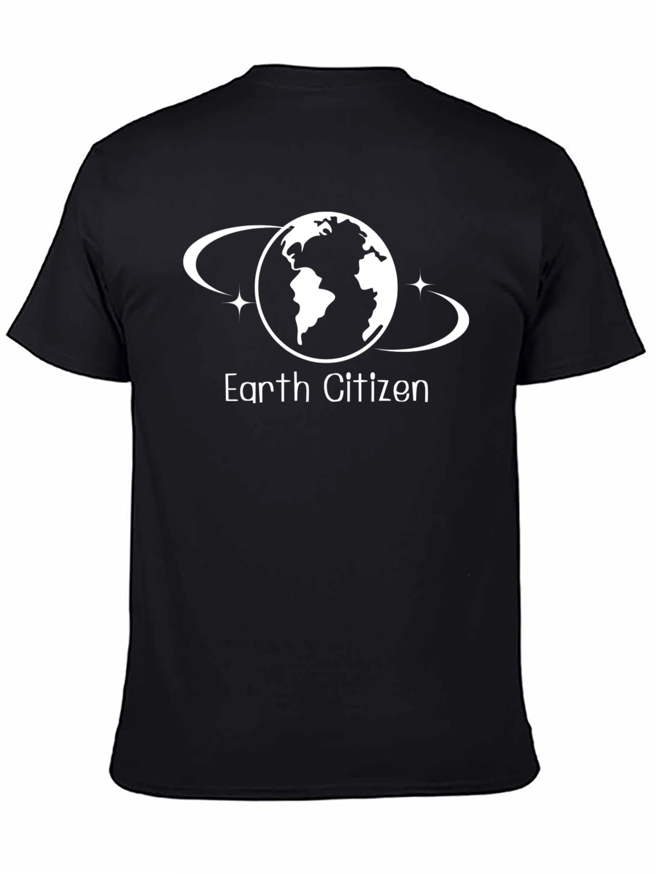 Earth Citizen Black T-Shirt - Global Awareness Tee