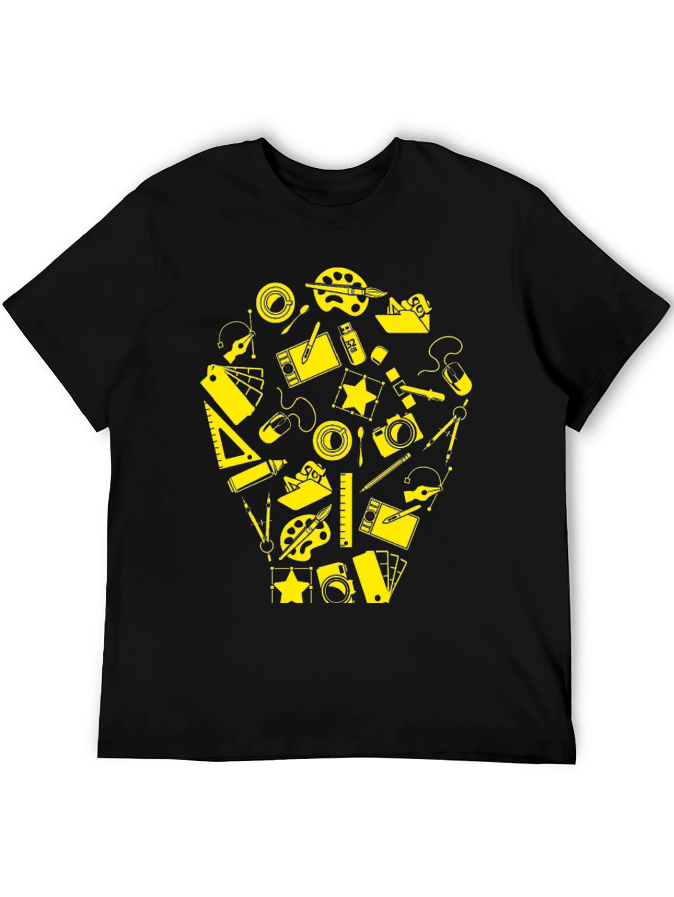 Creative Design Black T-Shirt