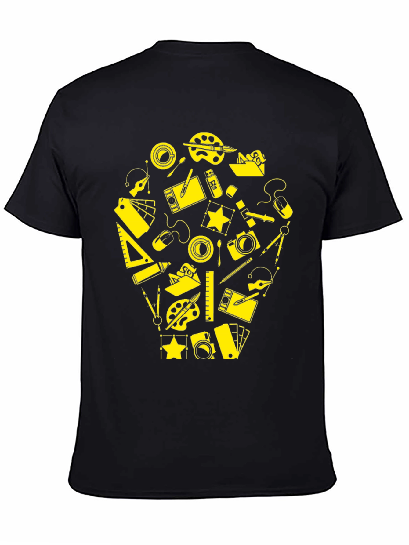 Creative Design Black T-Shirt