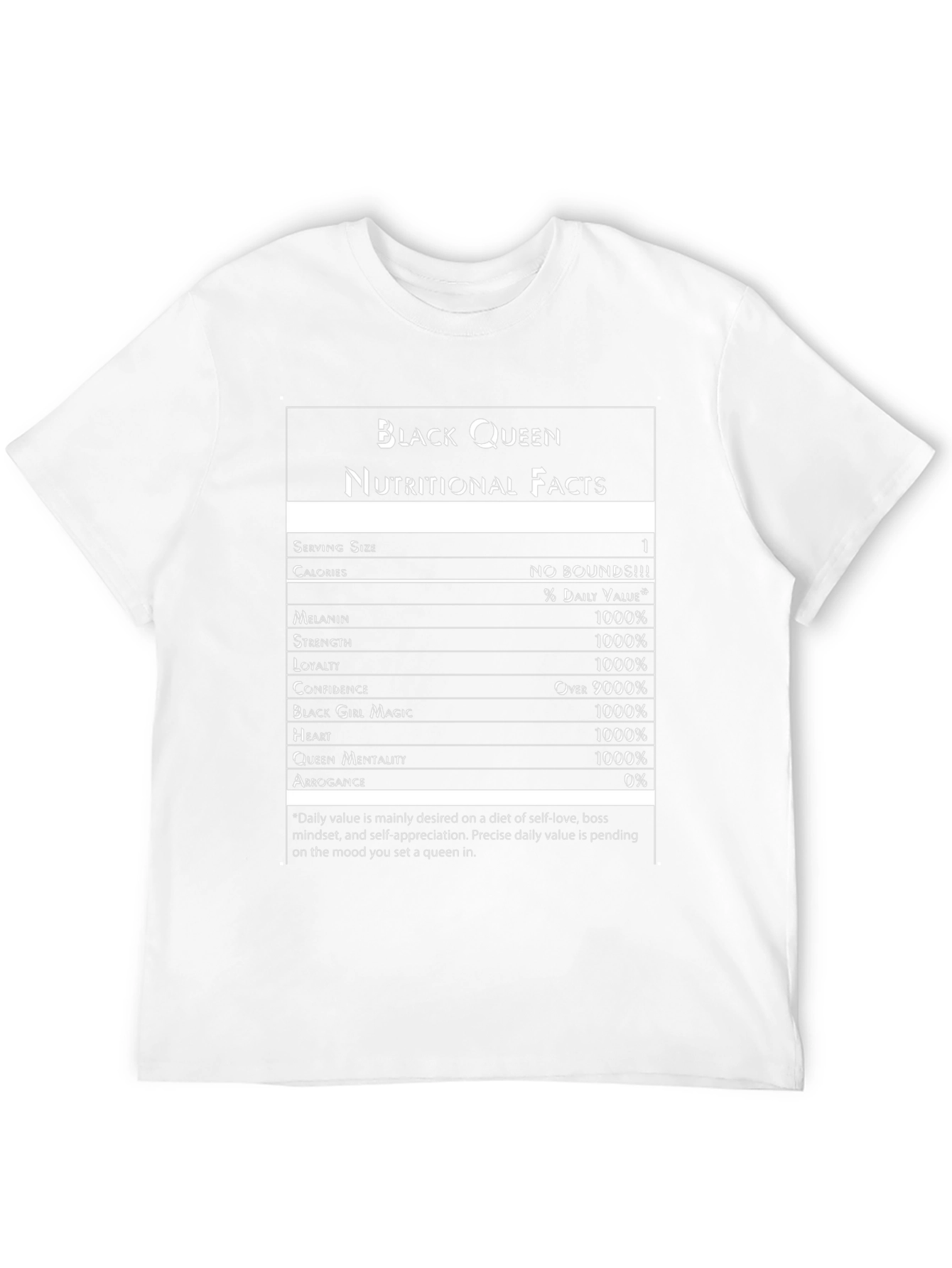 Black Queen Nutritional Facts Graphic Tee