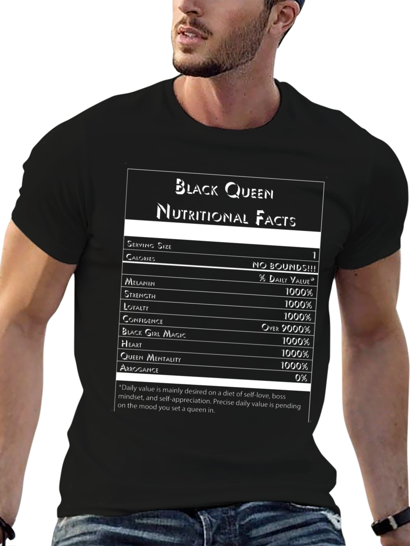 Black Queen Nutritional Facts Graphic Tee