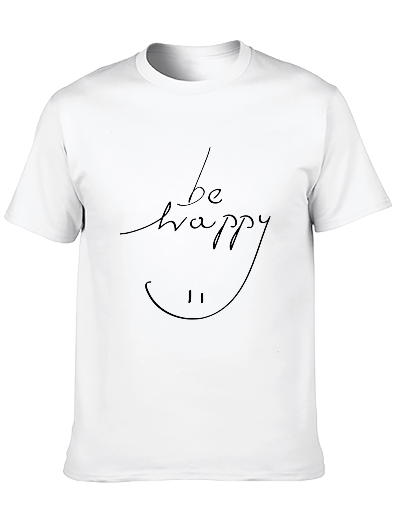 Be Happy Graphic T-Shirt - Mens Black Tee