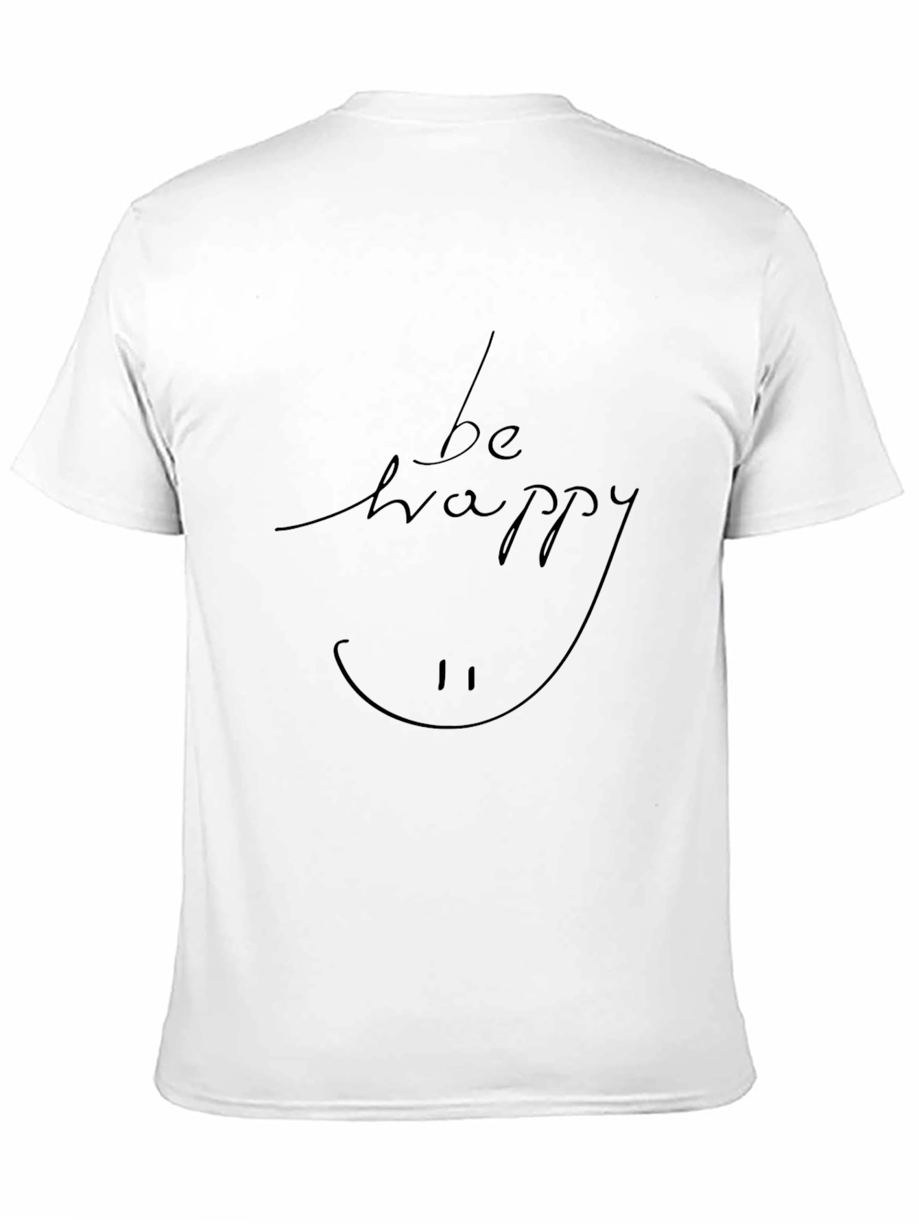 Be Happy Graphic T-Shirt - Mens Black Tee