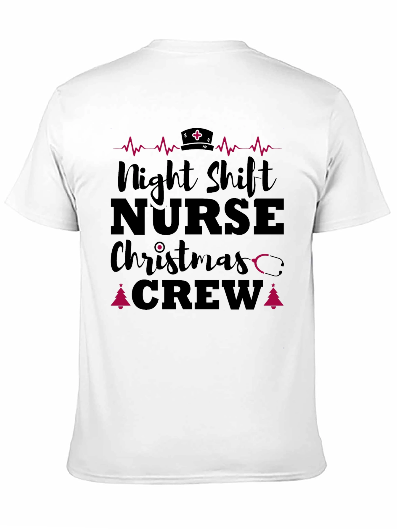 Night Shift Nurse Christmas Crew T-Shirt