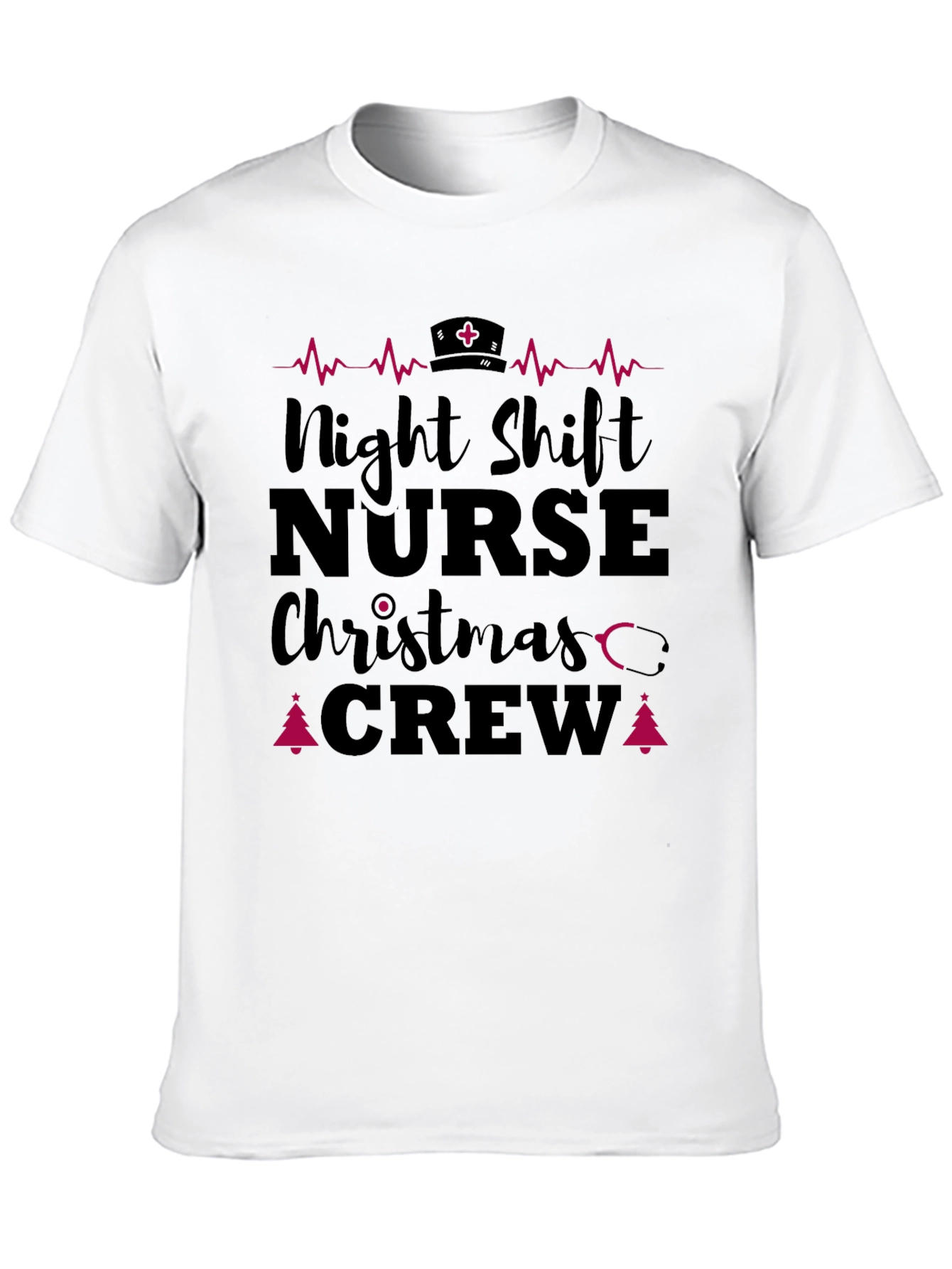 Night Shift Nurse Christmas Crew T-Shirt