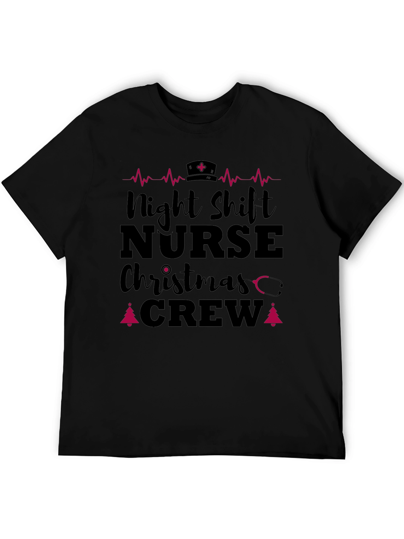 Night Shift Nurse Christmas Crew T-Shirt