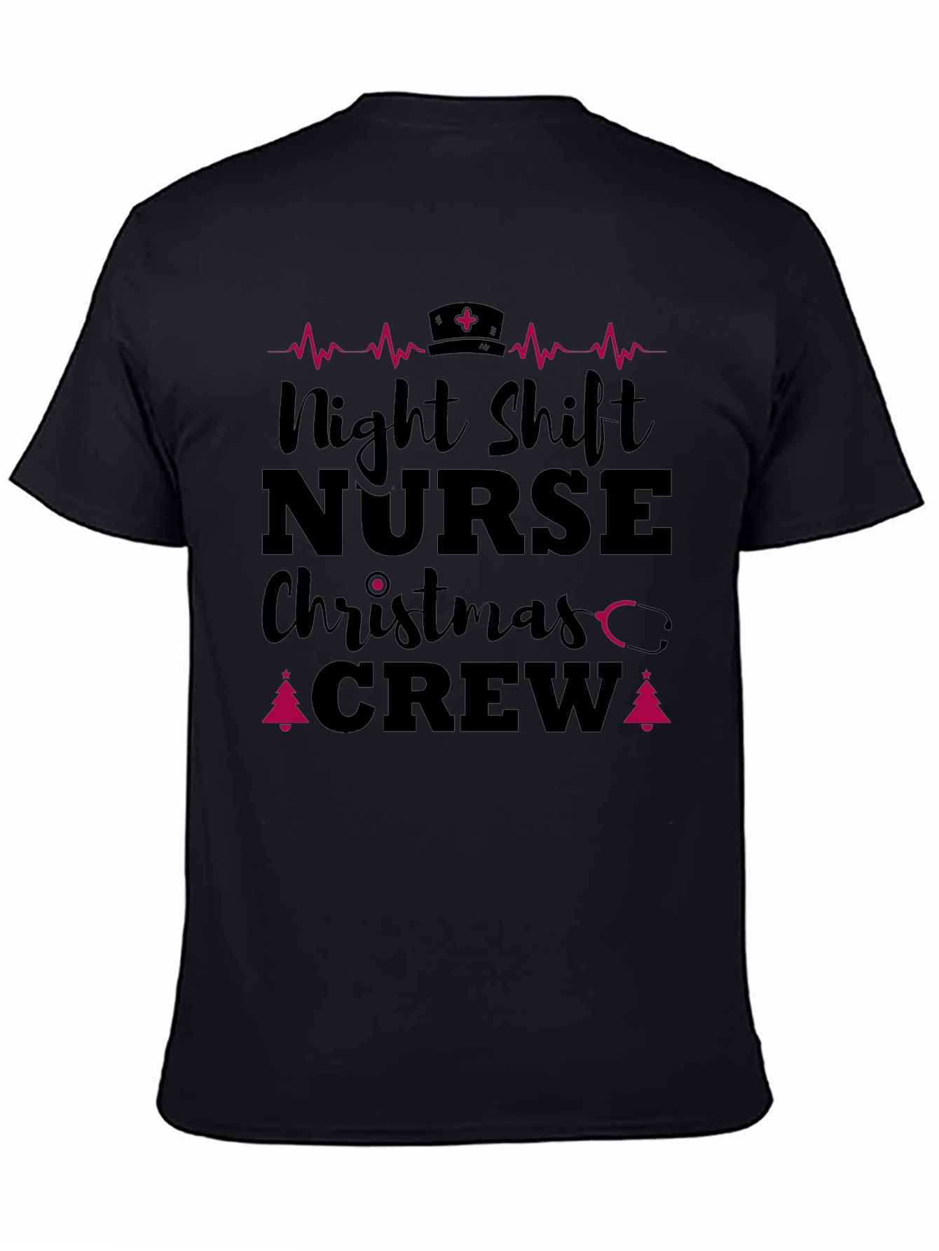 Night Shift Nurse Christmas Crew T-Shirt