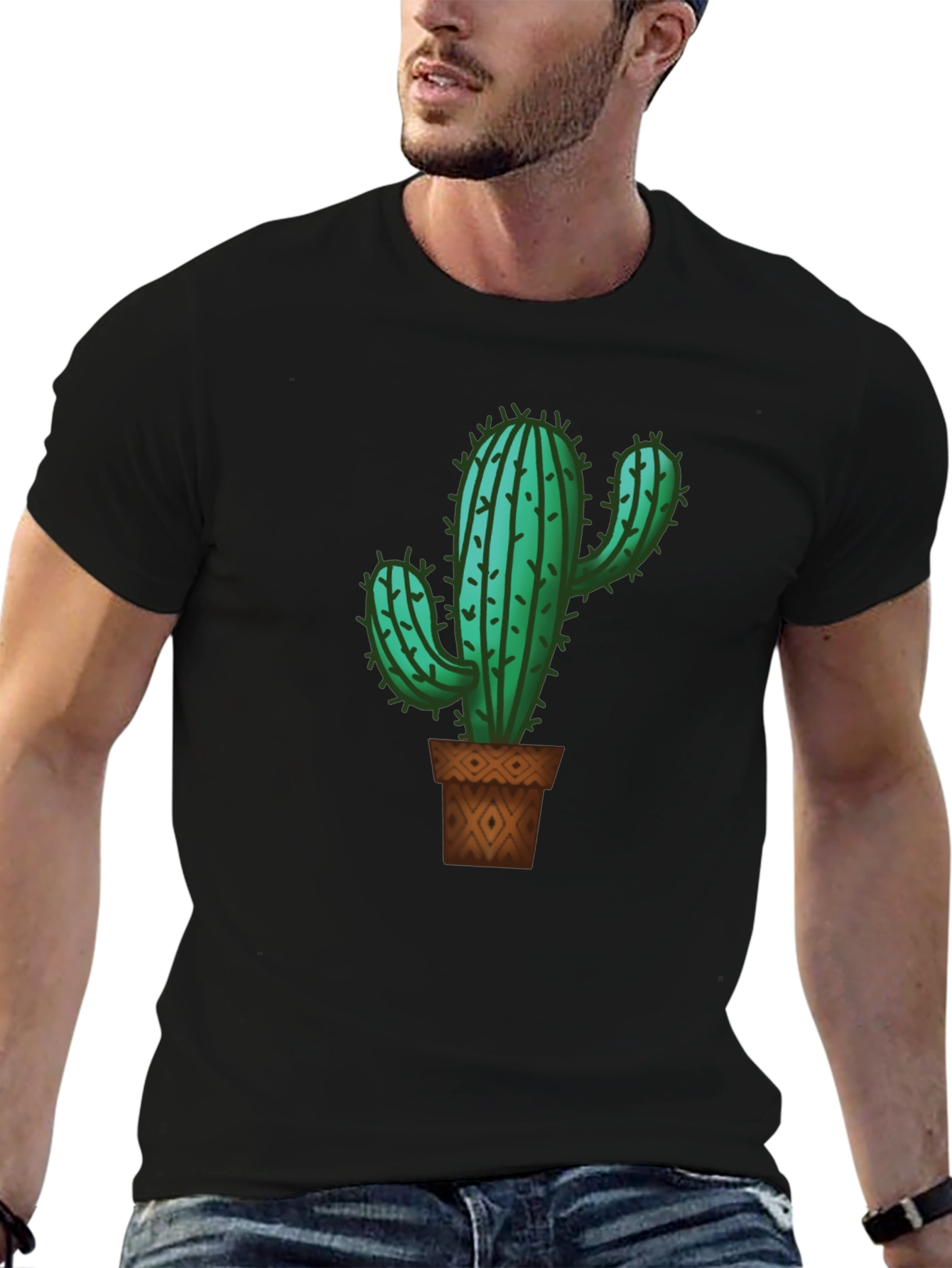 Cactus Graphic Tee - Stylish Desert Plant T-Shirt