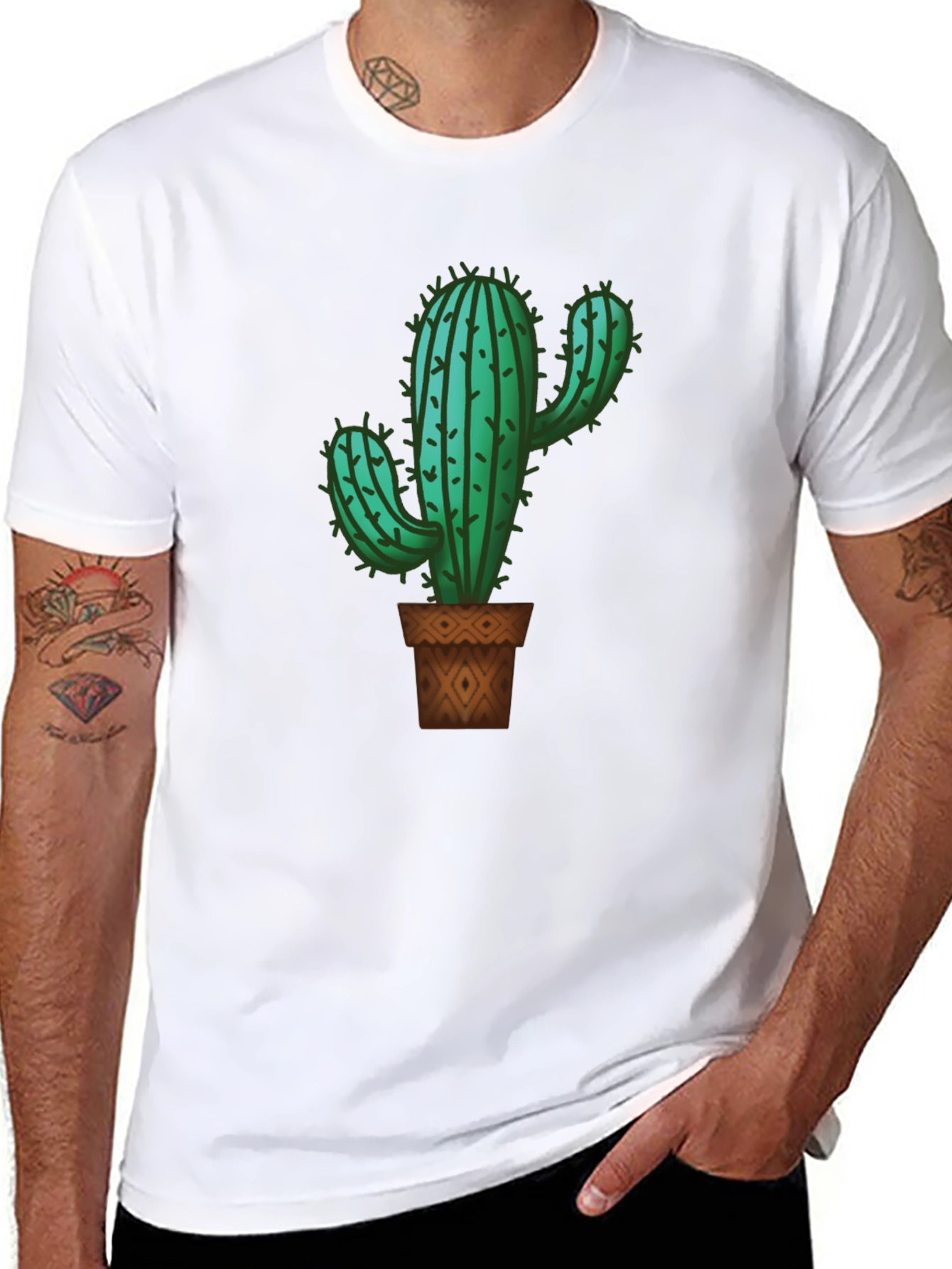 Cactus Graphic Tee - Stylish Desert Plant T-Shirt
