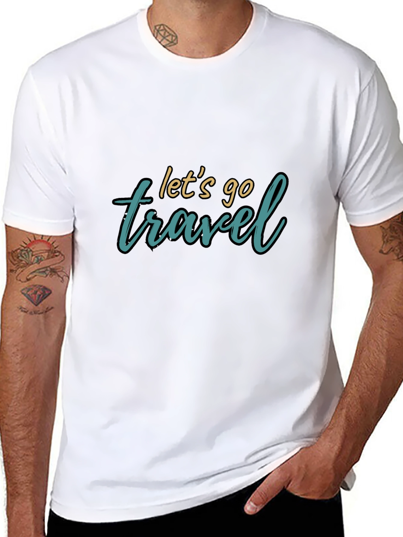 Lets Go Travel Graphic Tee - Stylish Adventure Shirt