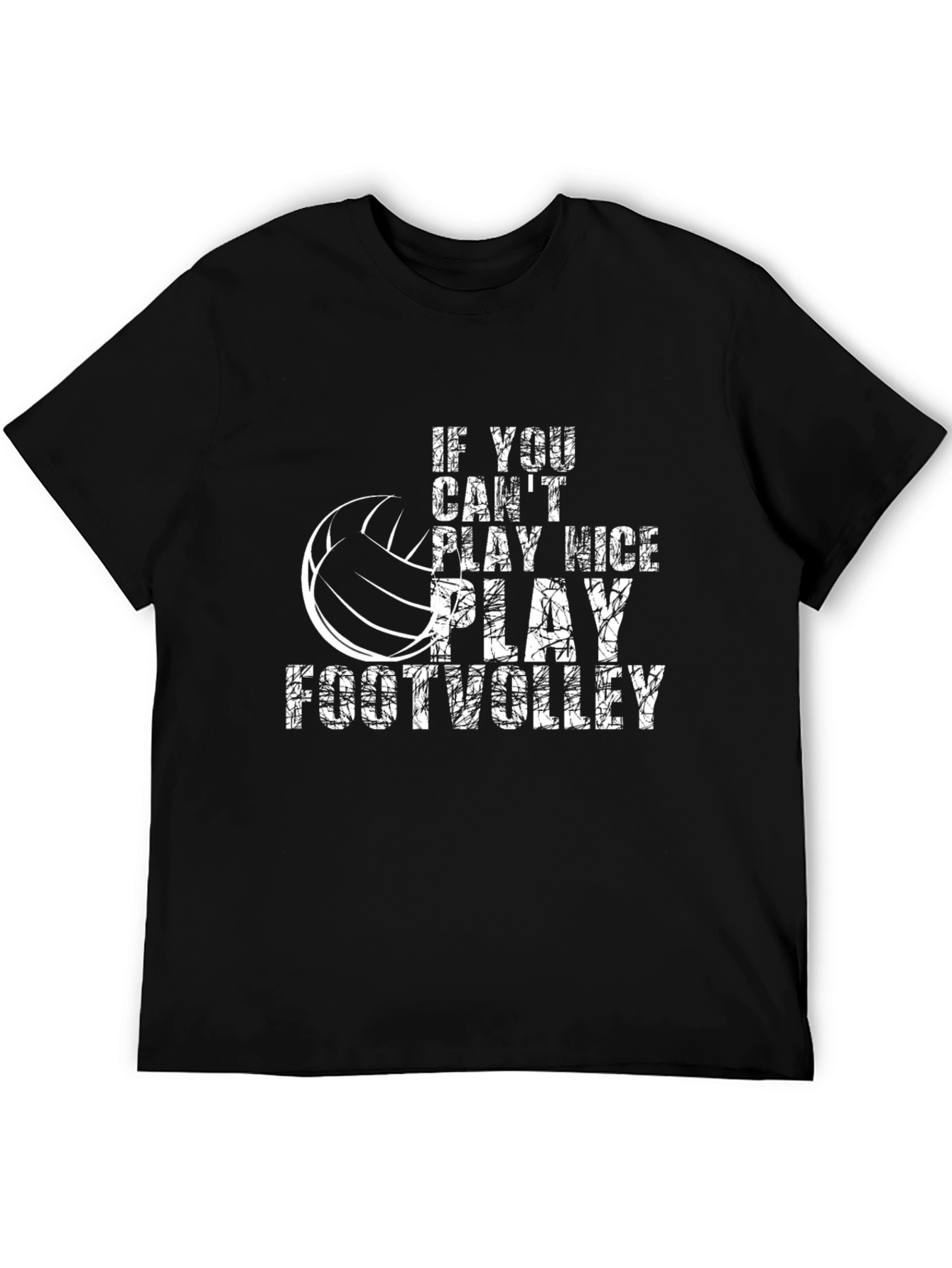 Play Footvolley Graphic Tee - Black Casual T-Shirt