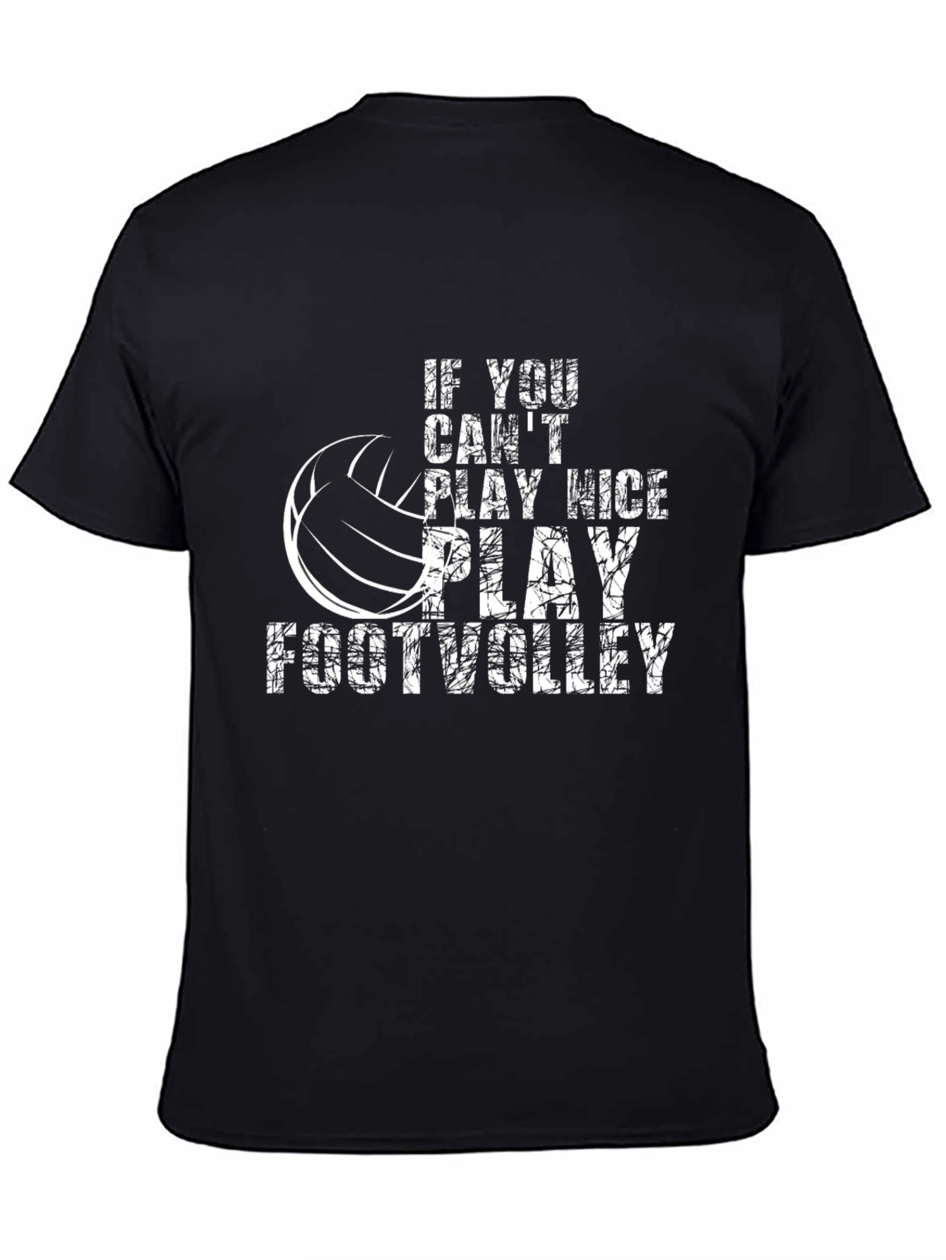 Play Footvolley Graphic Tee - Black Casual T-Shirt