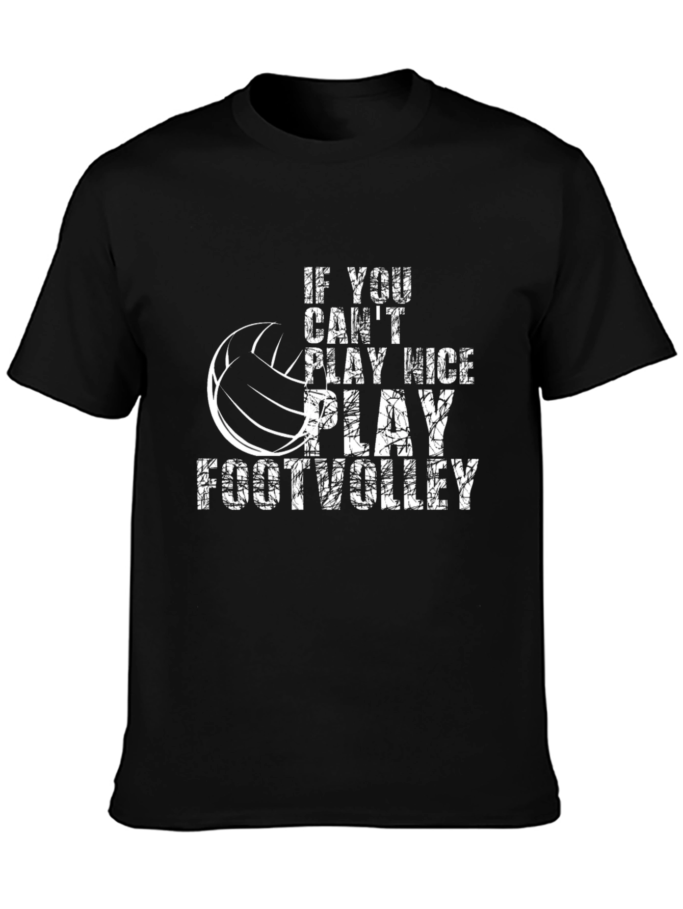 Play Footvolley Graphic Tee - Black Casual T-Shirt