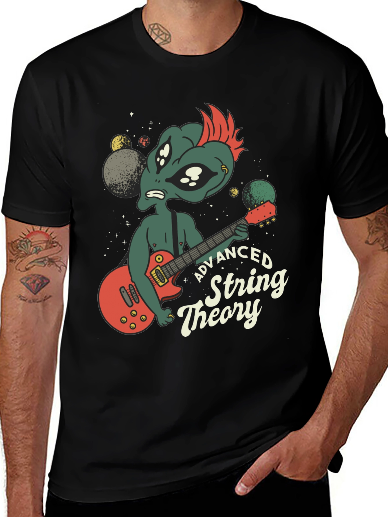 Alien Guitarist Advanced String Theory T-Shirt