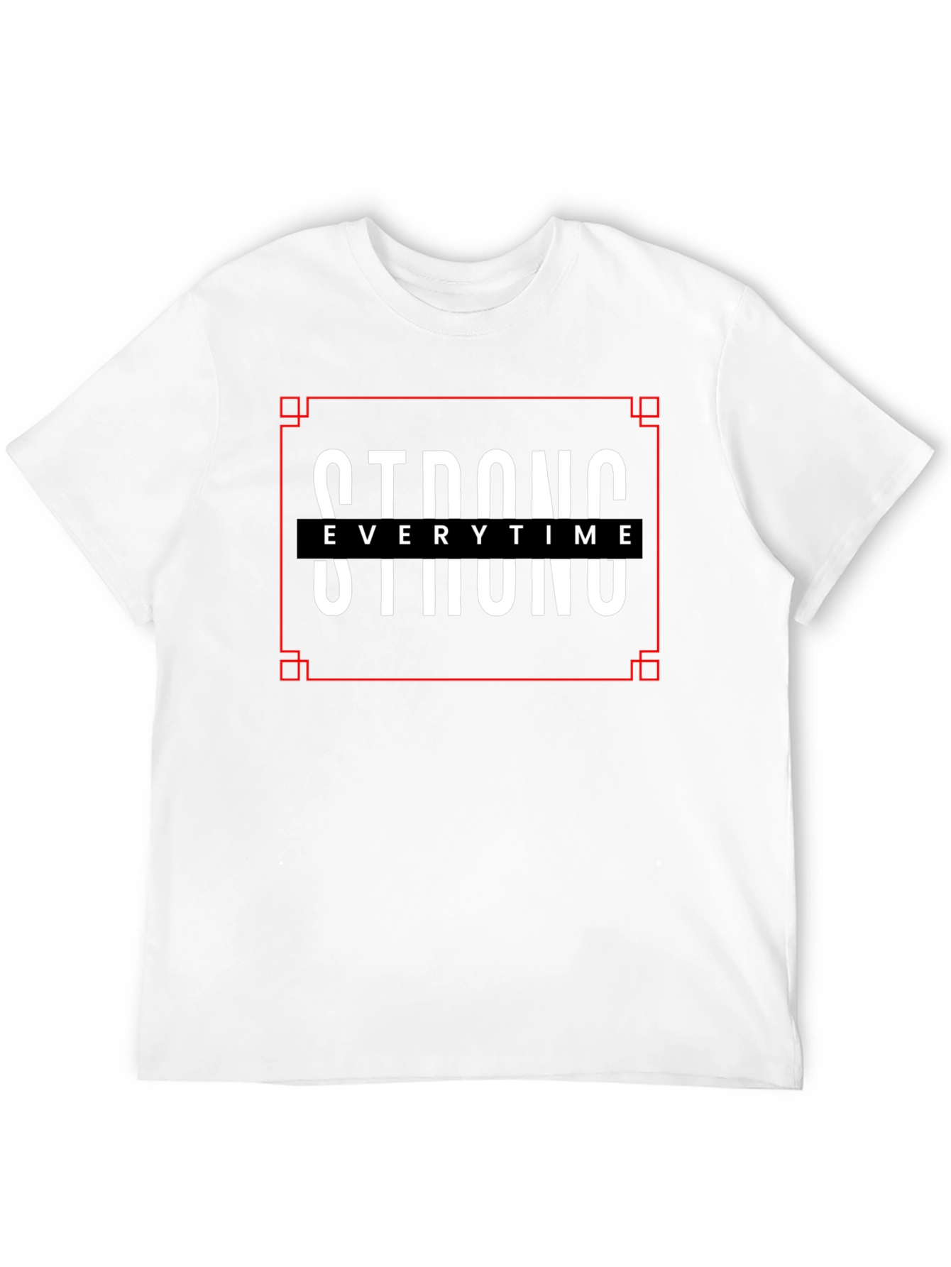 Strong Everytime Black Graphic T-Shirt