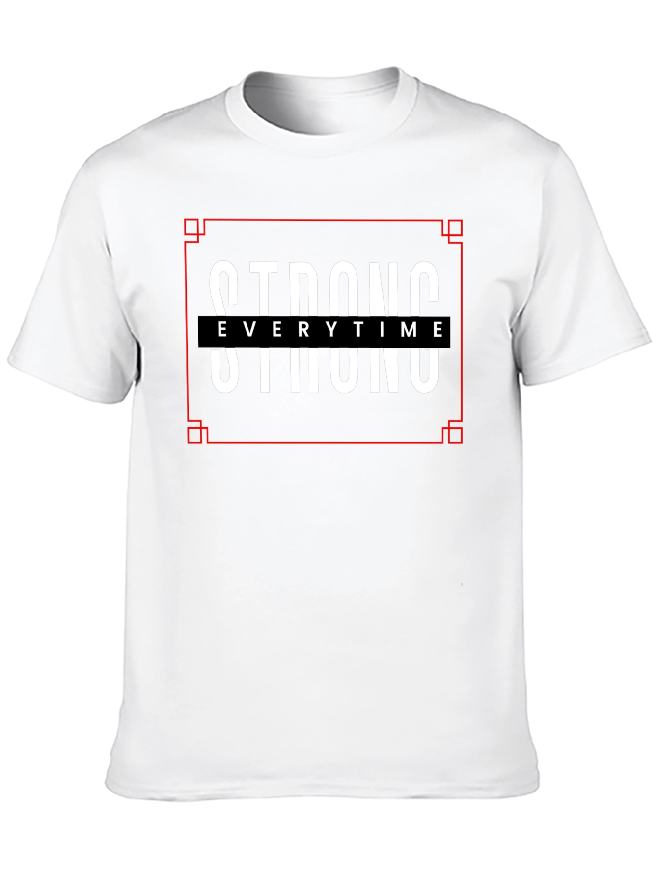 Strong Everytime Black Graphic T-Shirt