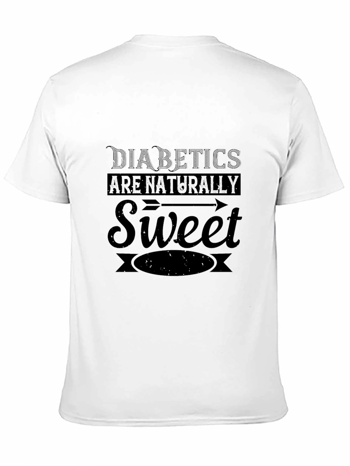 Diabetics Are Naturally Sweet Black T-Shirt