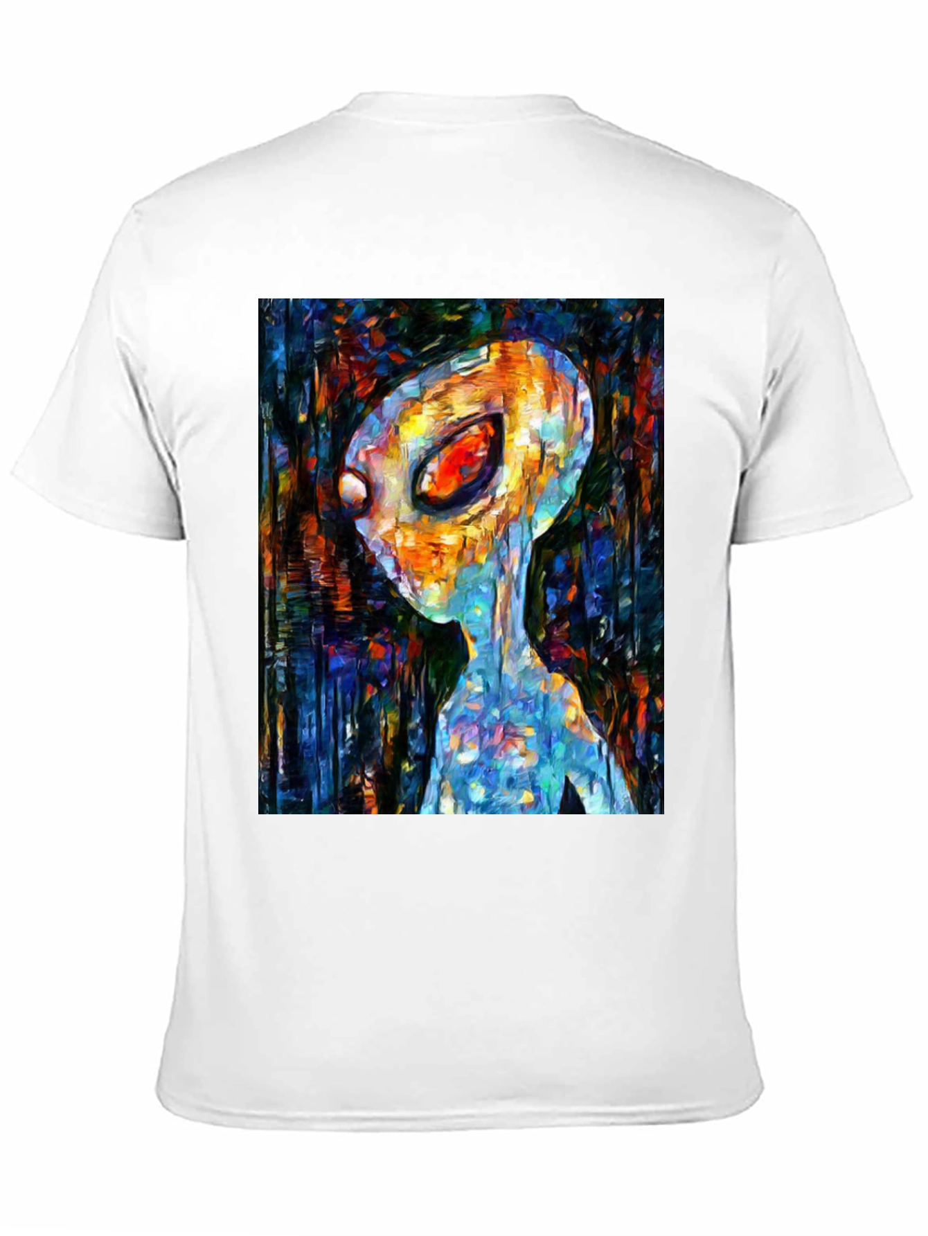 Abstract Alien Art T-Shirt - Black