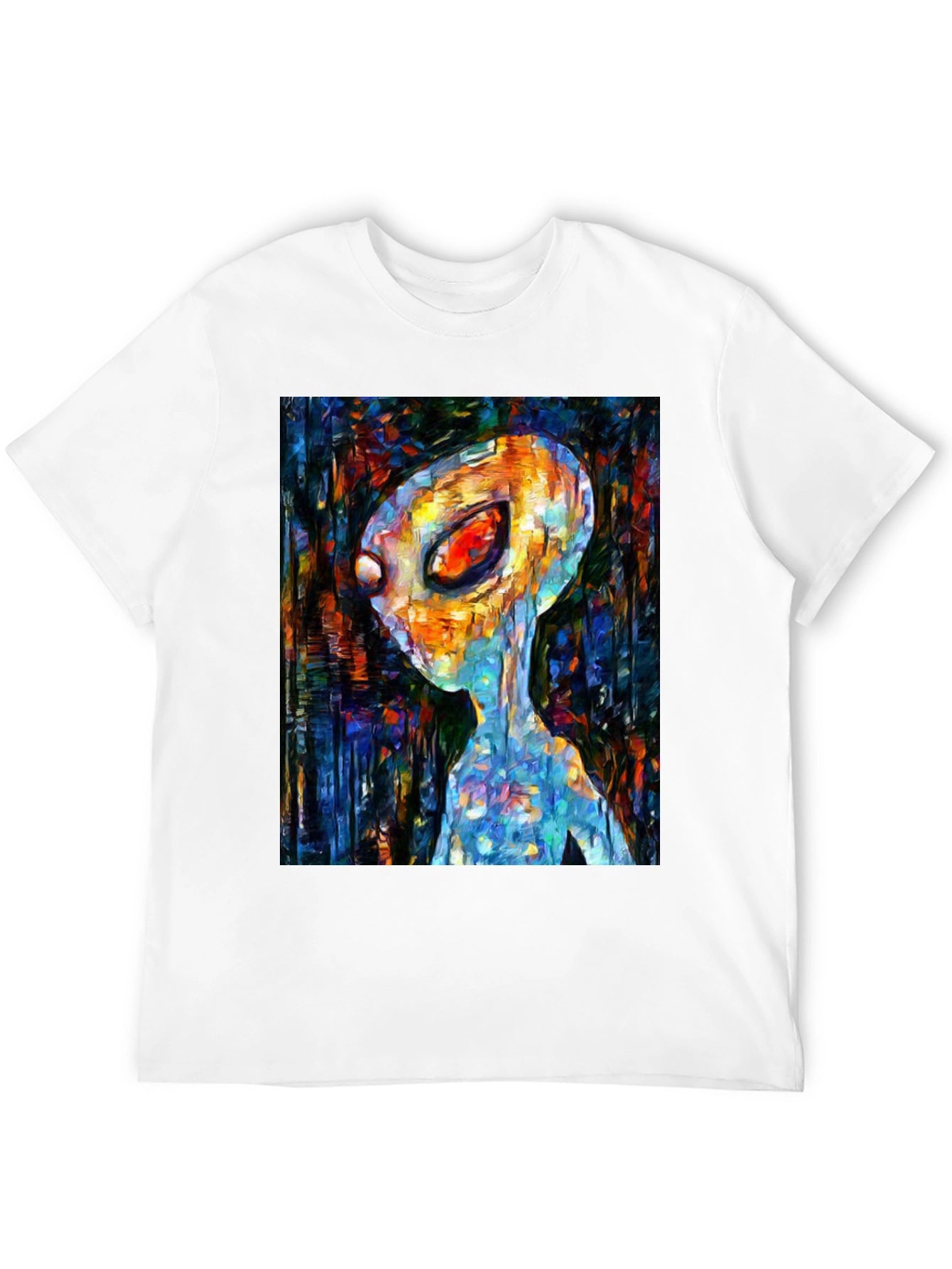 Abstract Alien Art T-Shirt - Black