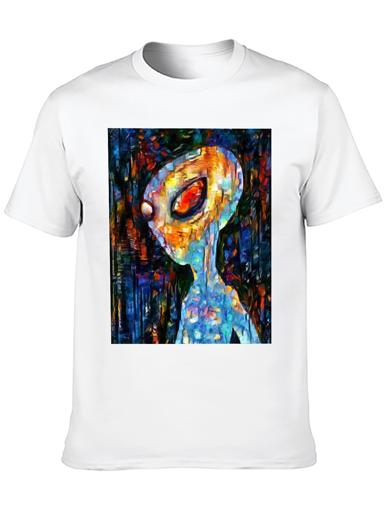 Abstract Alien Art T-Shirt - Black